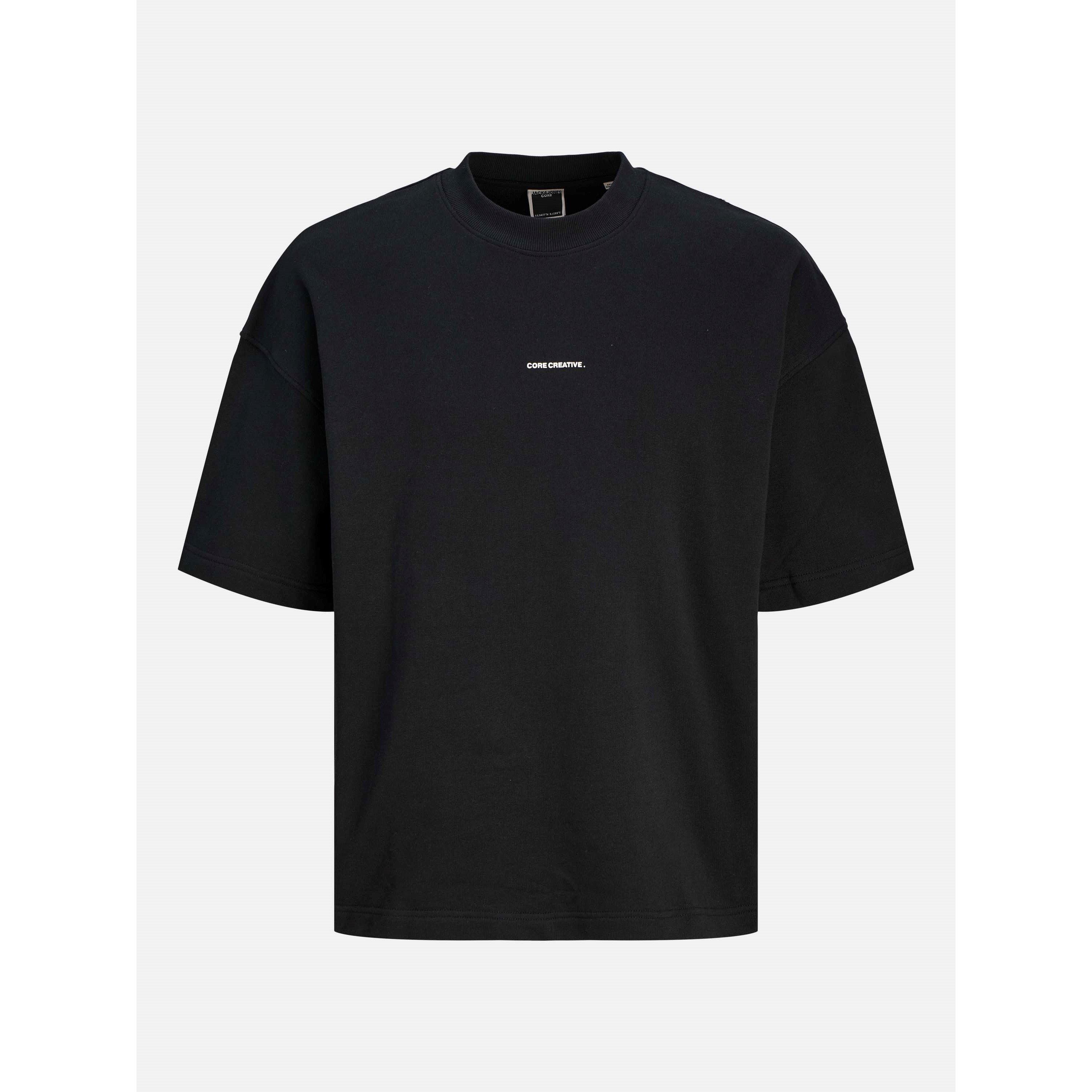 Black - Jack and Jones - Men's Print Back Short Sleeve Crew Sweatshirt - 1