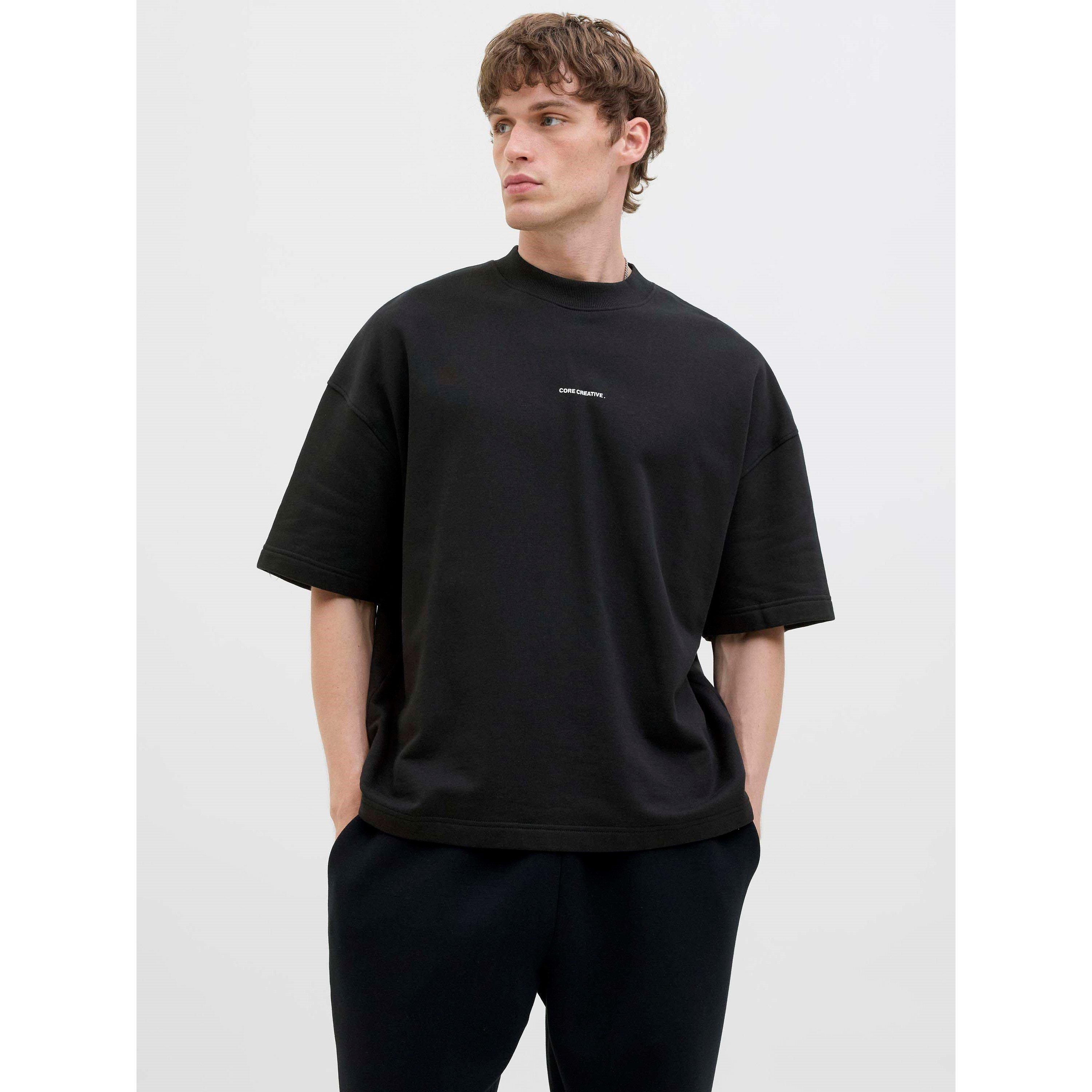 Black - Jack and Jones - Jack Prnt Back Sweat Sn99 - 2