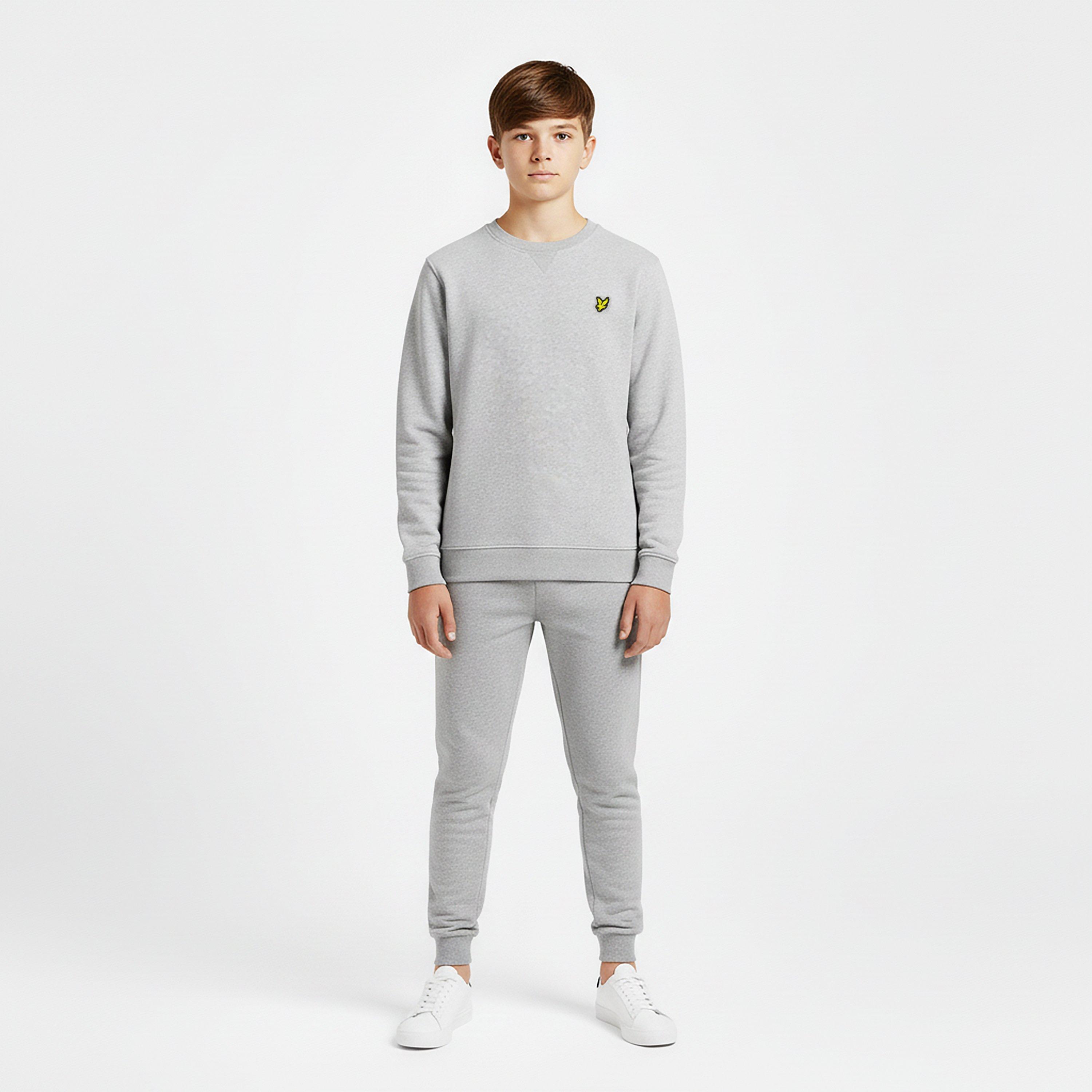 Grey Marl D24 - Lyle and Scott - Kids' Crew Sweatshirt - 3