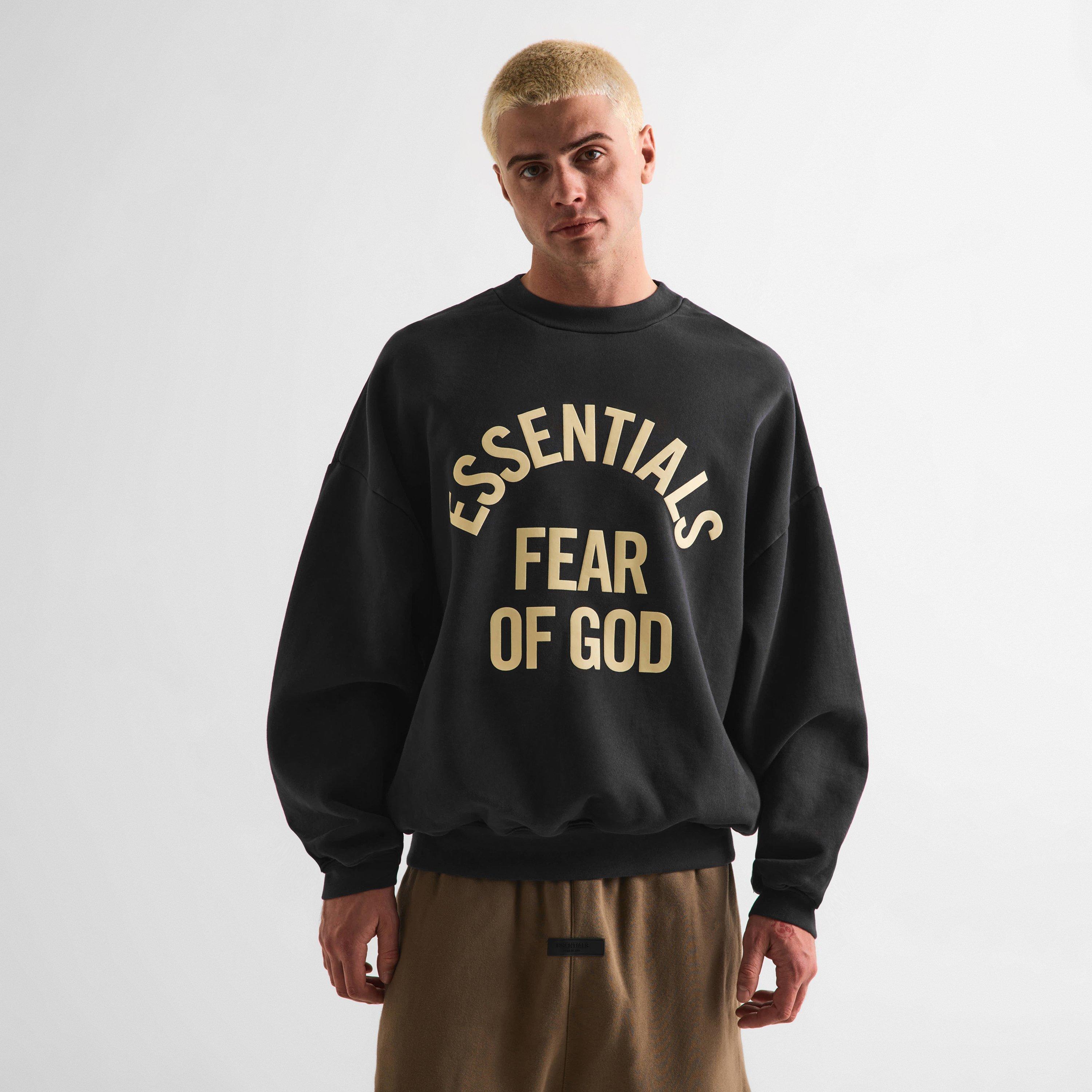 Black - Fear Of God Essentials - Men's Crew Sweatshirt - 3