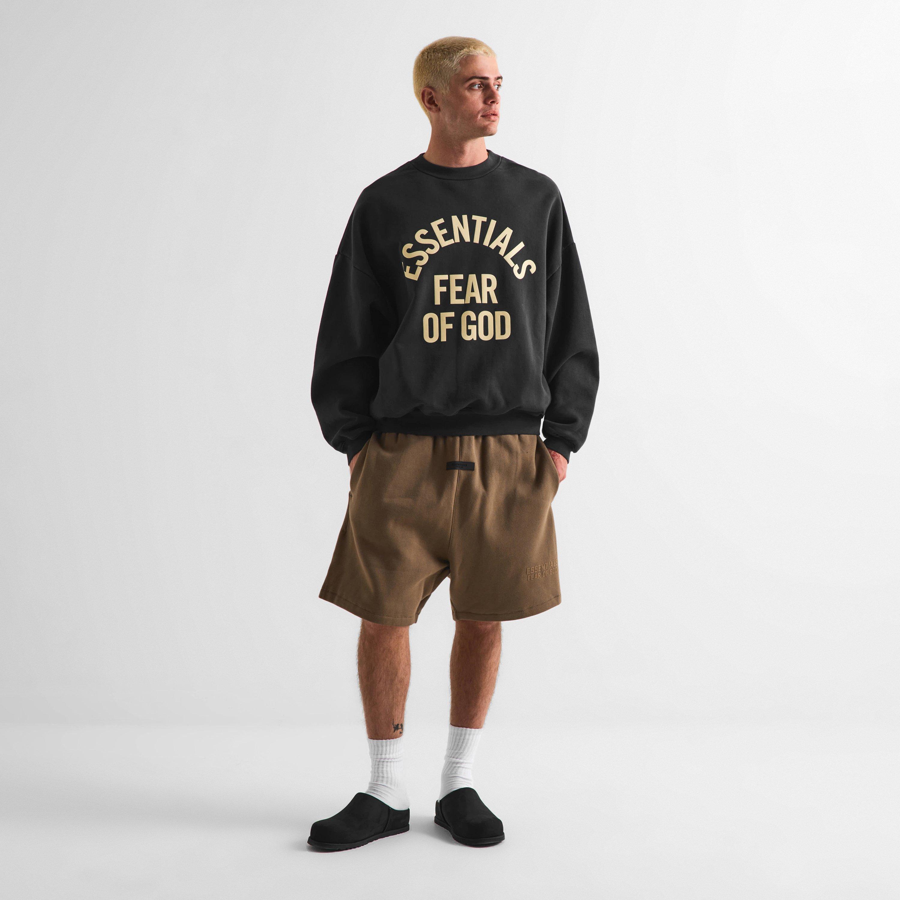 Black - Fear Of God Essentials - Men's Crew Sweatshirt - 5