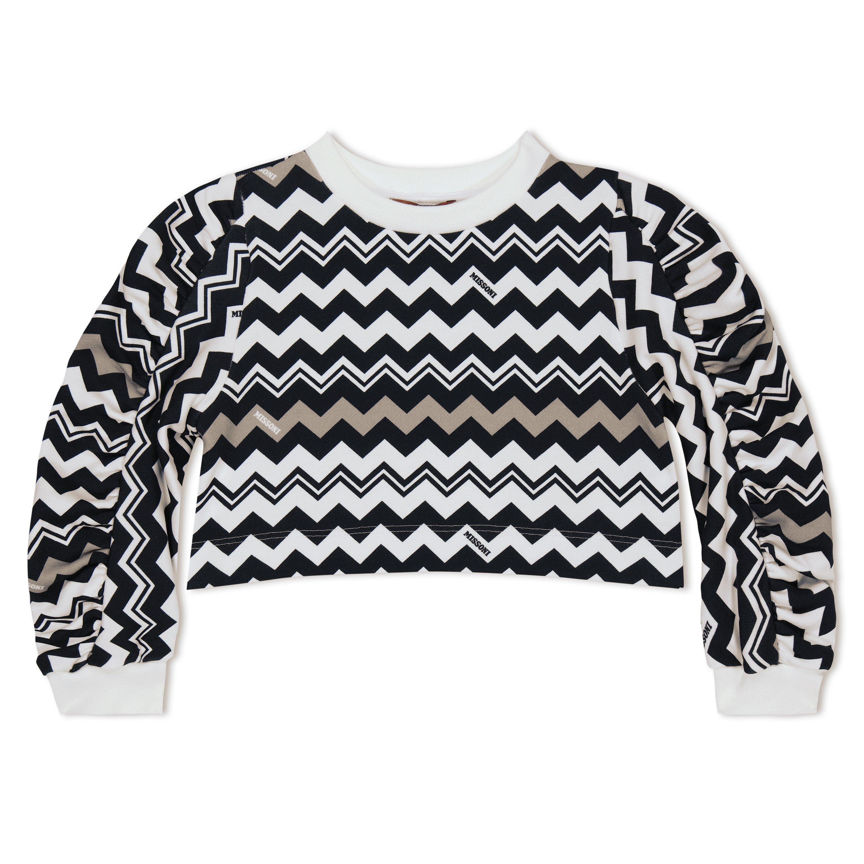 black/white - Missoni - Kids' Zigzag Crew Sweatshirt - 1