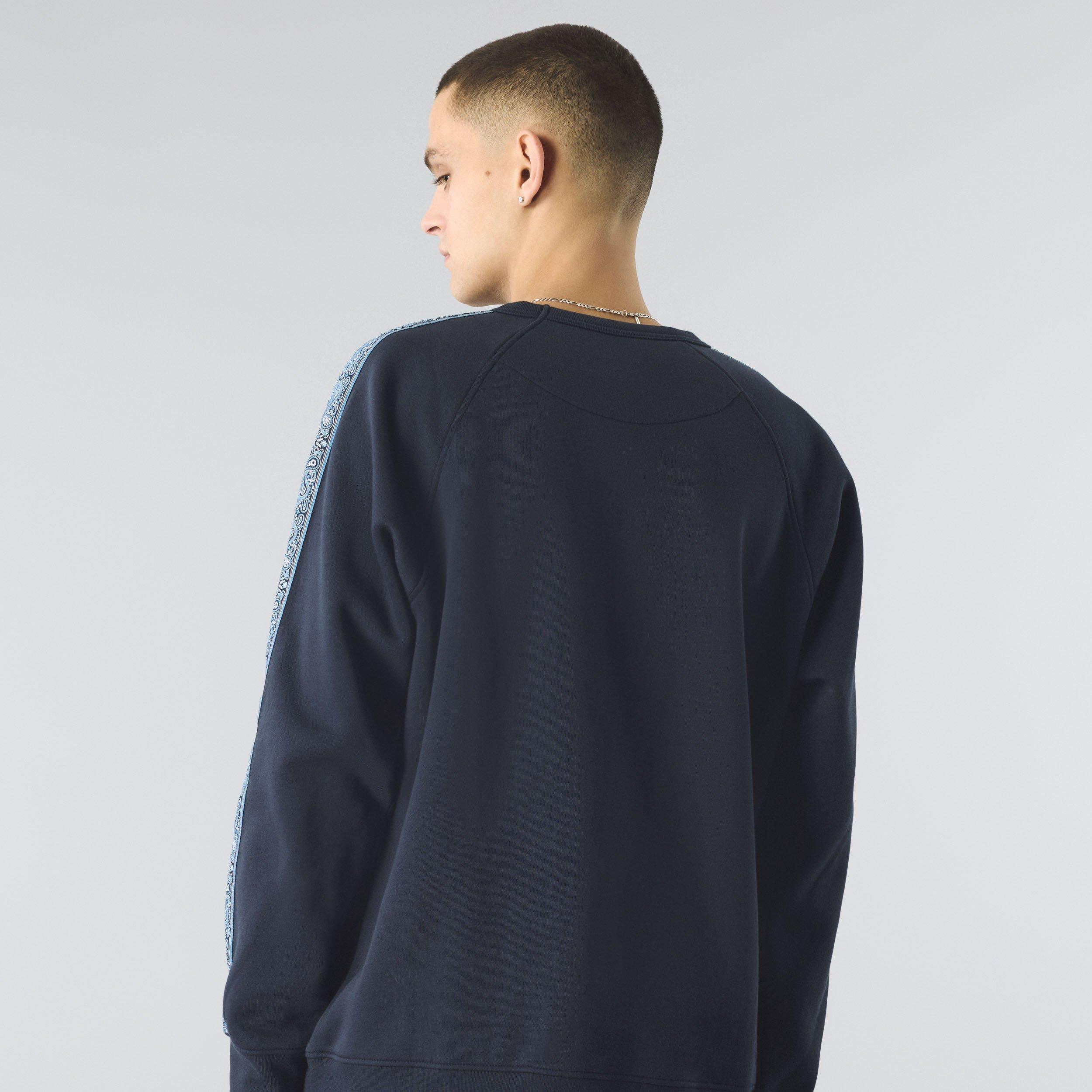 Blu navy - Pretty Green - Men's Eclipse Tape Crew Sweatshirt - 4