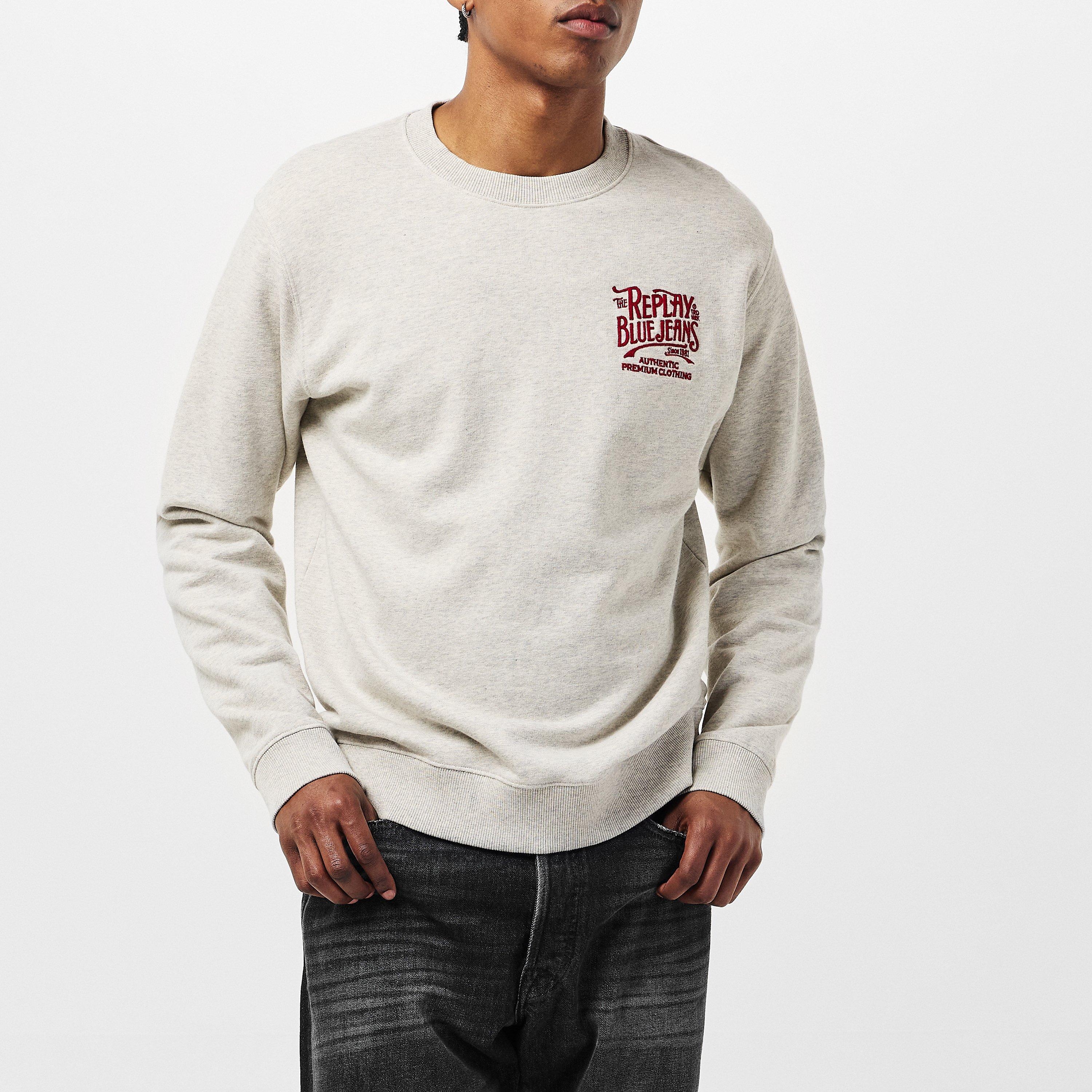 Grigio Melange - Replay - Men's Crew Sweatshirt - 3