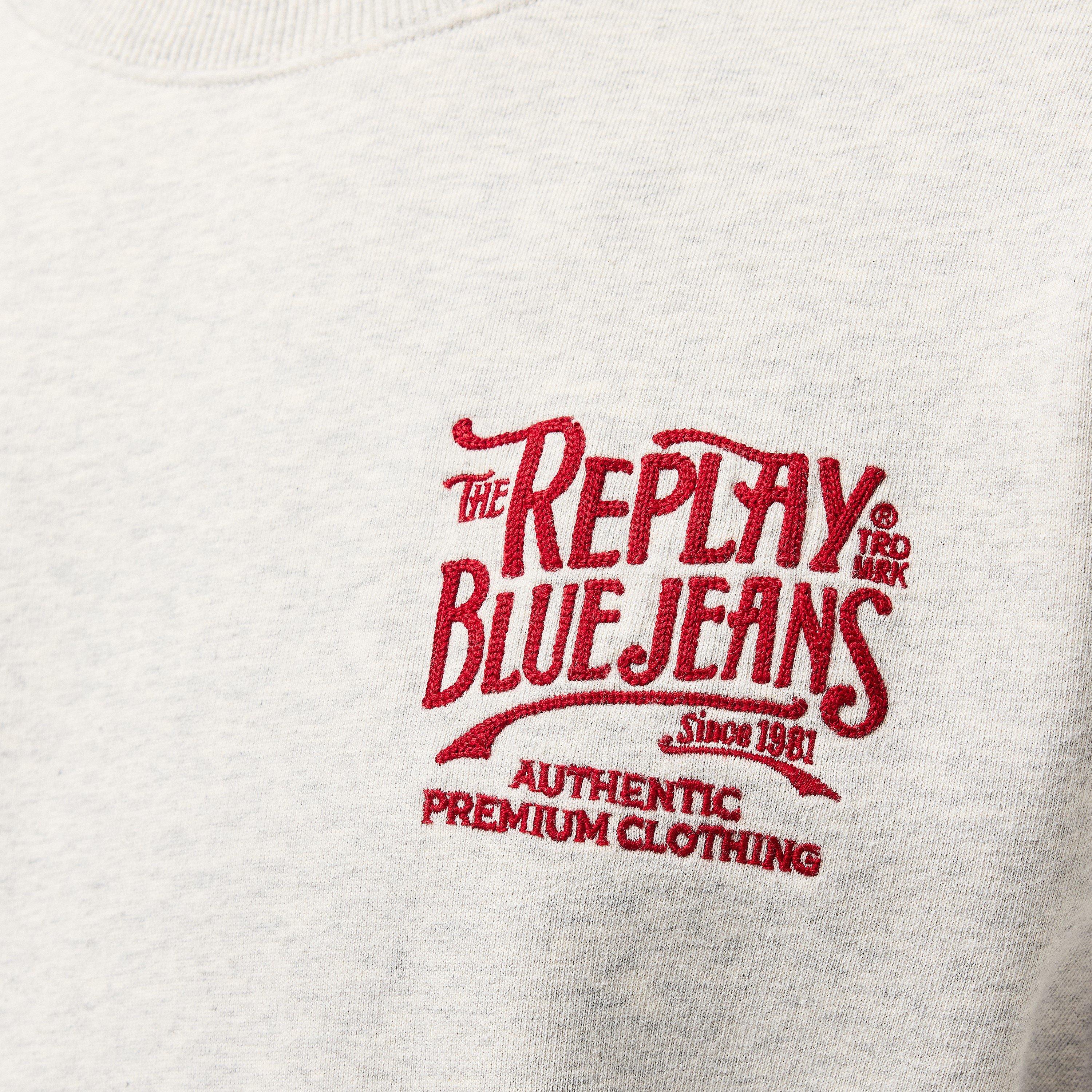 Grigio Melange - Replay - Men's Crew Sweatshirt - 5