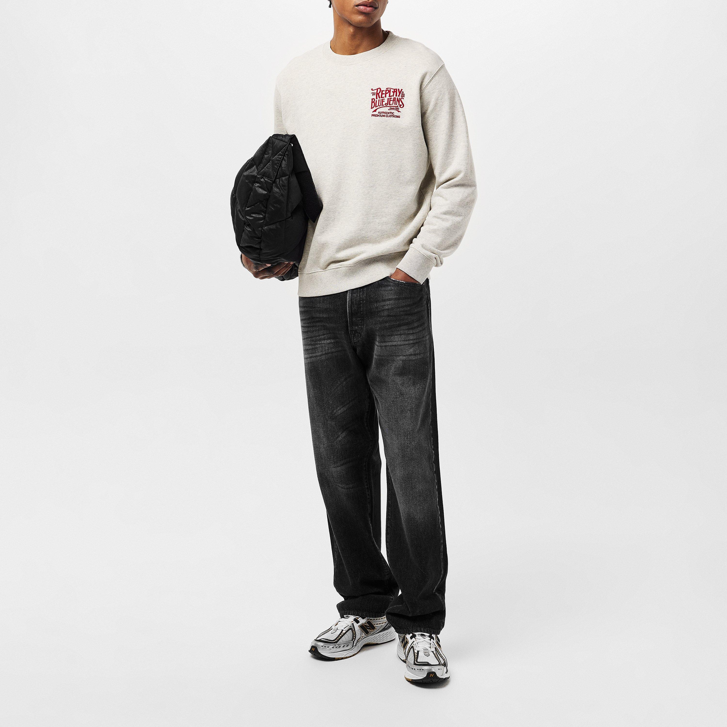 Grigio Melange - Replay - Men's Crew Sweatshirt - 6