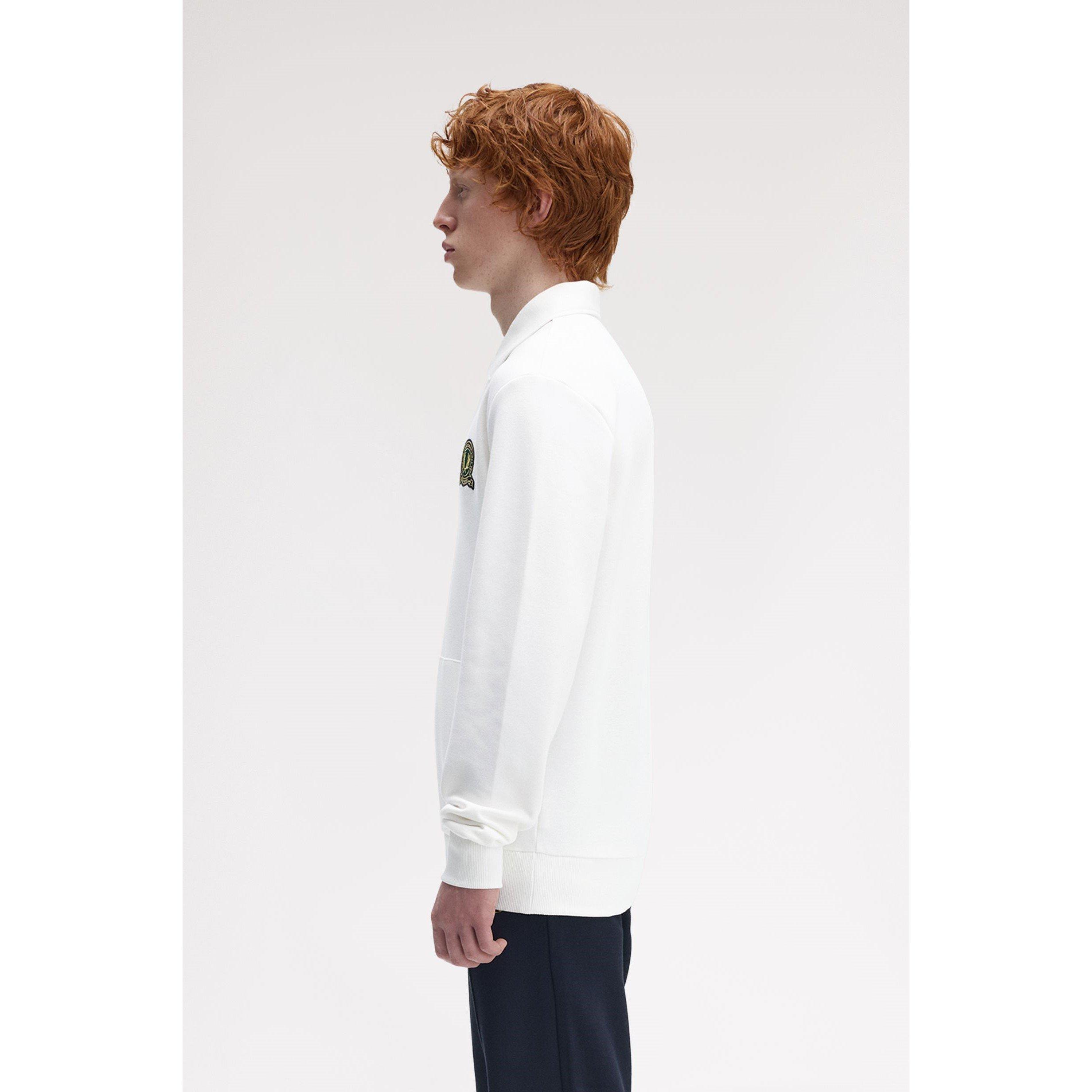 Snow White 129 - Fred Perry - Men's Badge Collar Crew Sweatshirt - 4