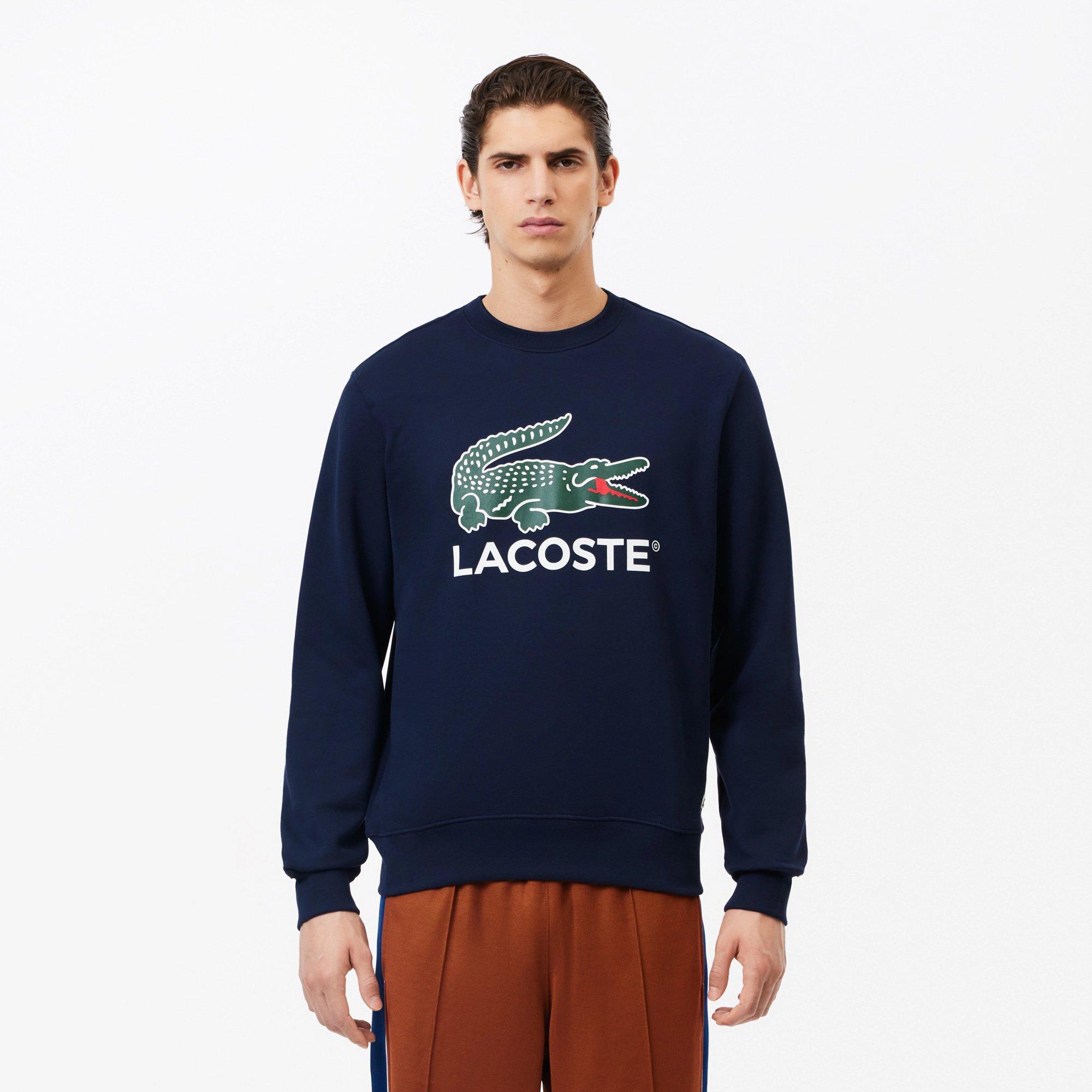 NAVY BLUE - Lacoste - Fleece Crew Neck Adults Sweatshirt - 2