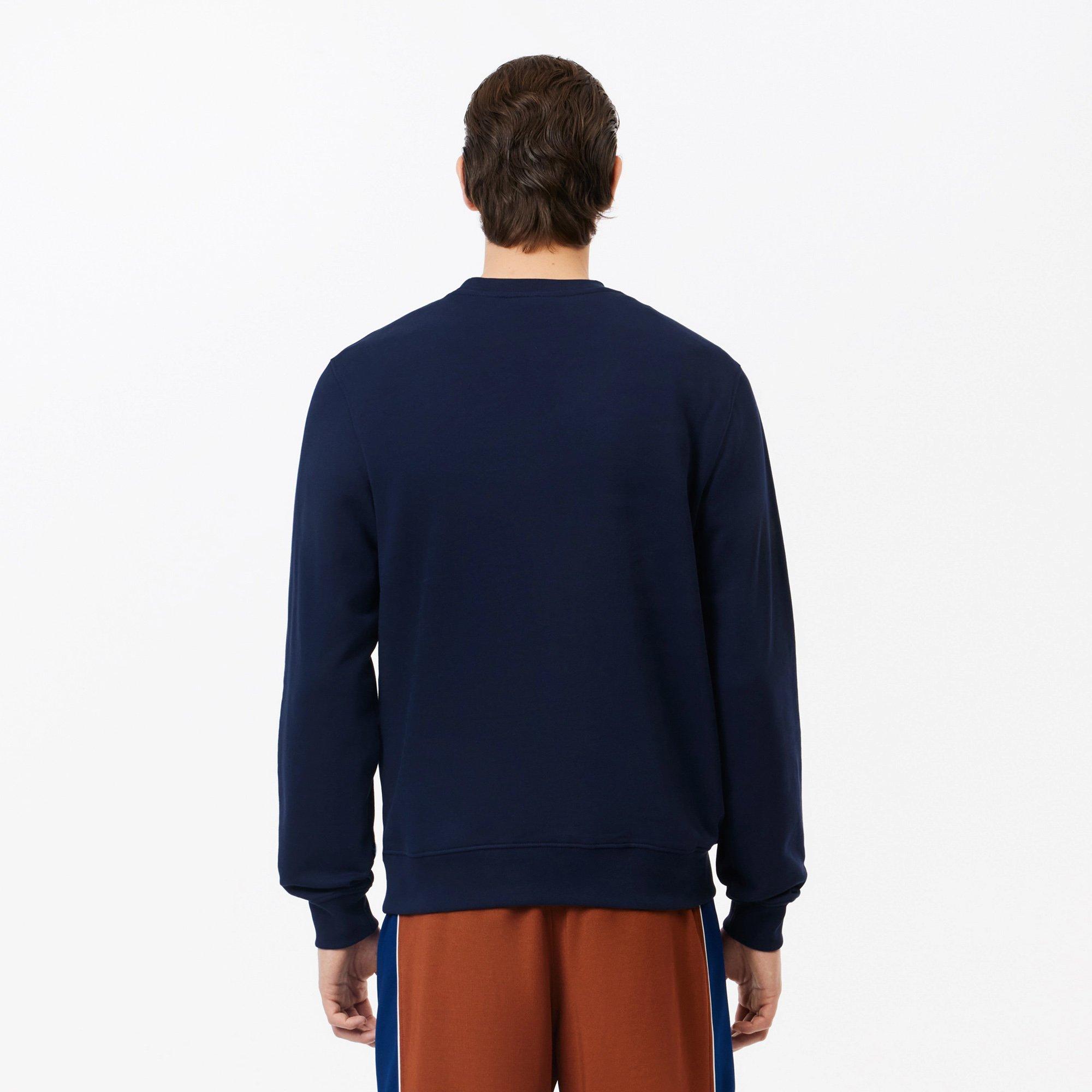 NAVY BLUE - Lacoste - Fleece Crew Neck Adults Sweatshirt - 3