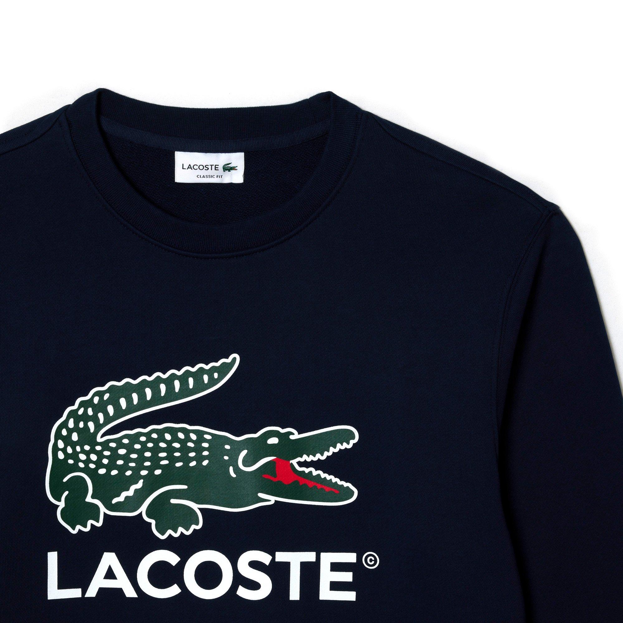 NAVY BLUE - Lacoste - Fleece Crew Neck Adults Sweatshirt - 4