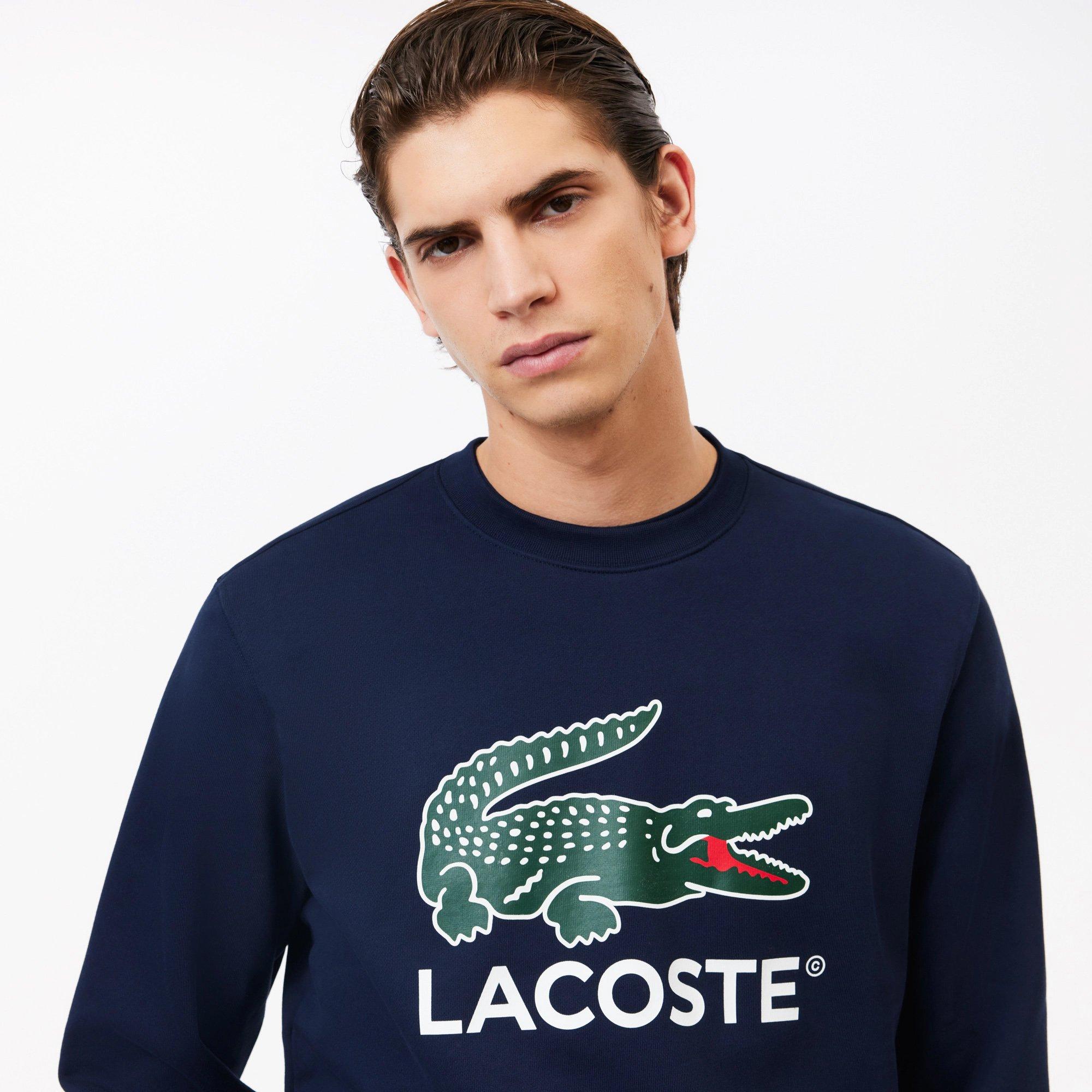 NAVY BLUE - Lacoste - Fleece Crew Neck Adults Sweatshirt - 6