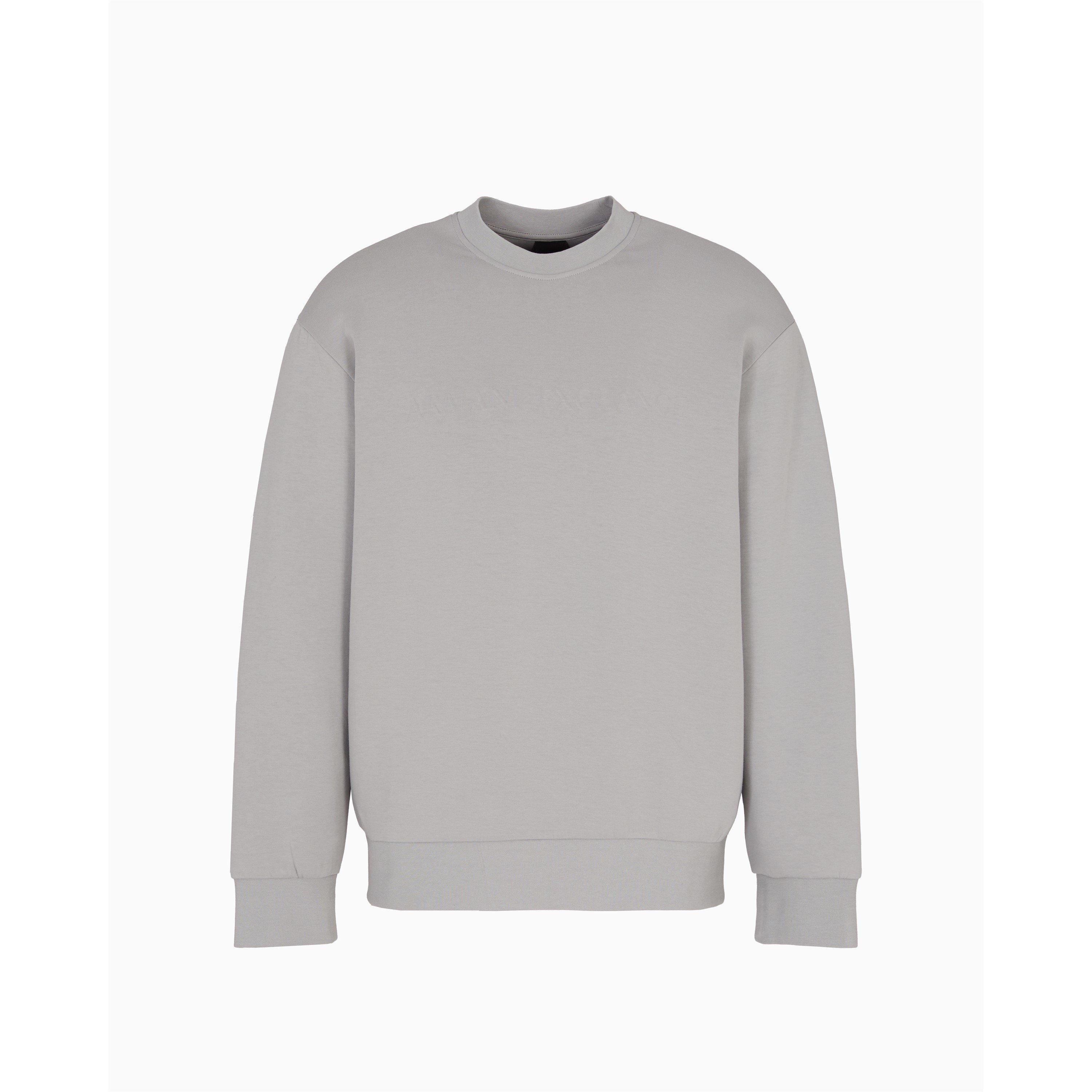 Armani Exchange Men's Crew-Neck Modern Cut Sweatshirt - Neut Gray U8051 - XS