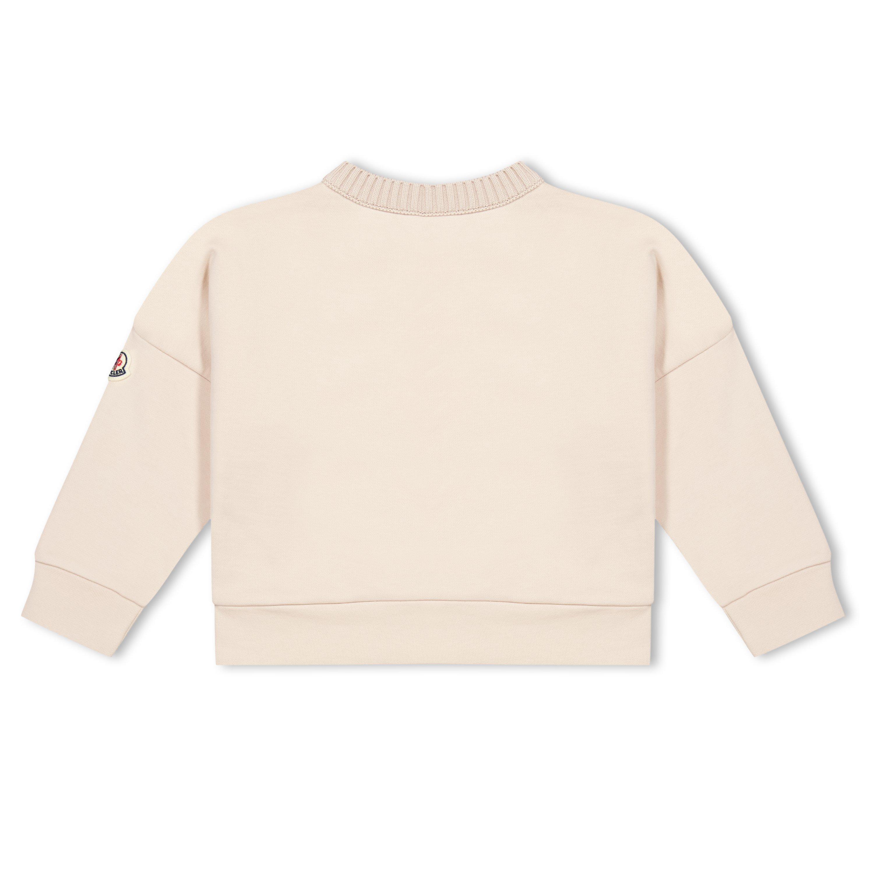 Sand 51N - Moncler - Embroidered Cursive Logo Crew Sweater Juniors - 2