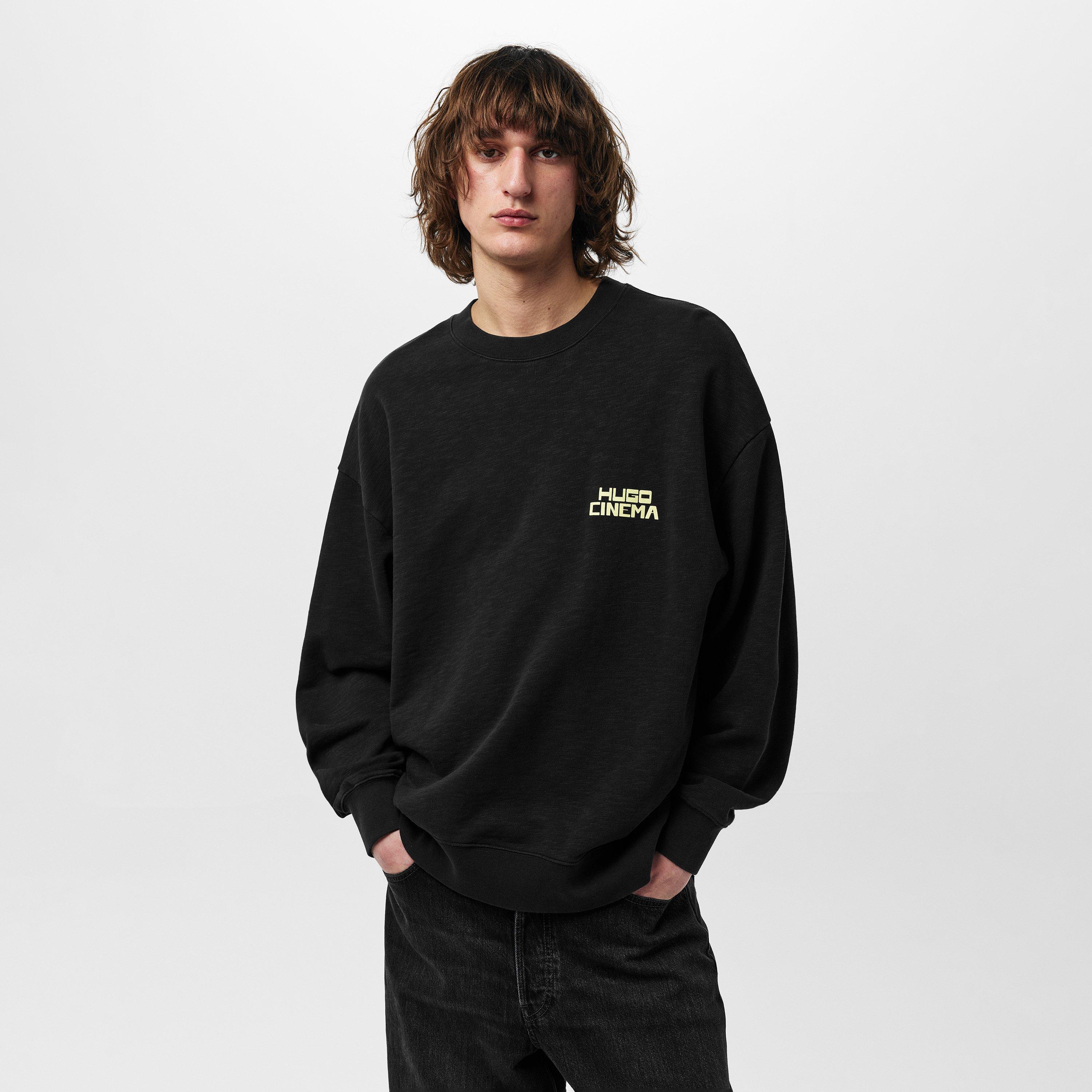 Black - Hugo - Men's Dargentix Crew Sweatshirt - 3