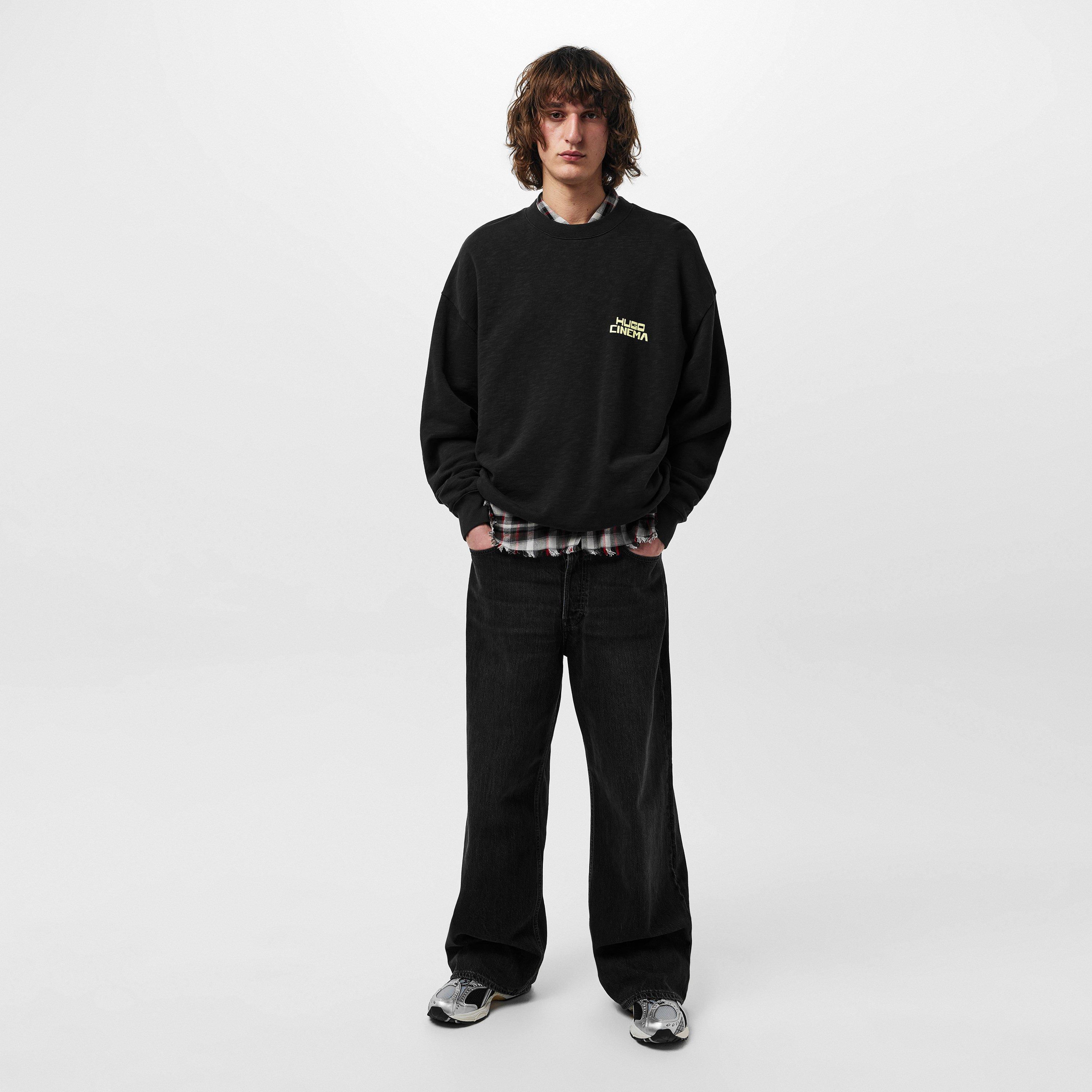 Black - Hugo - Men's Dargentix Crew Sweatshirt - 6