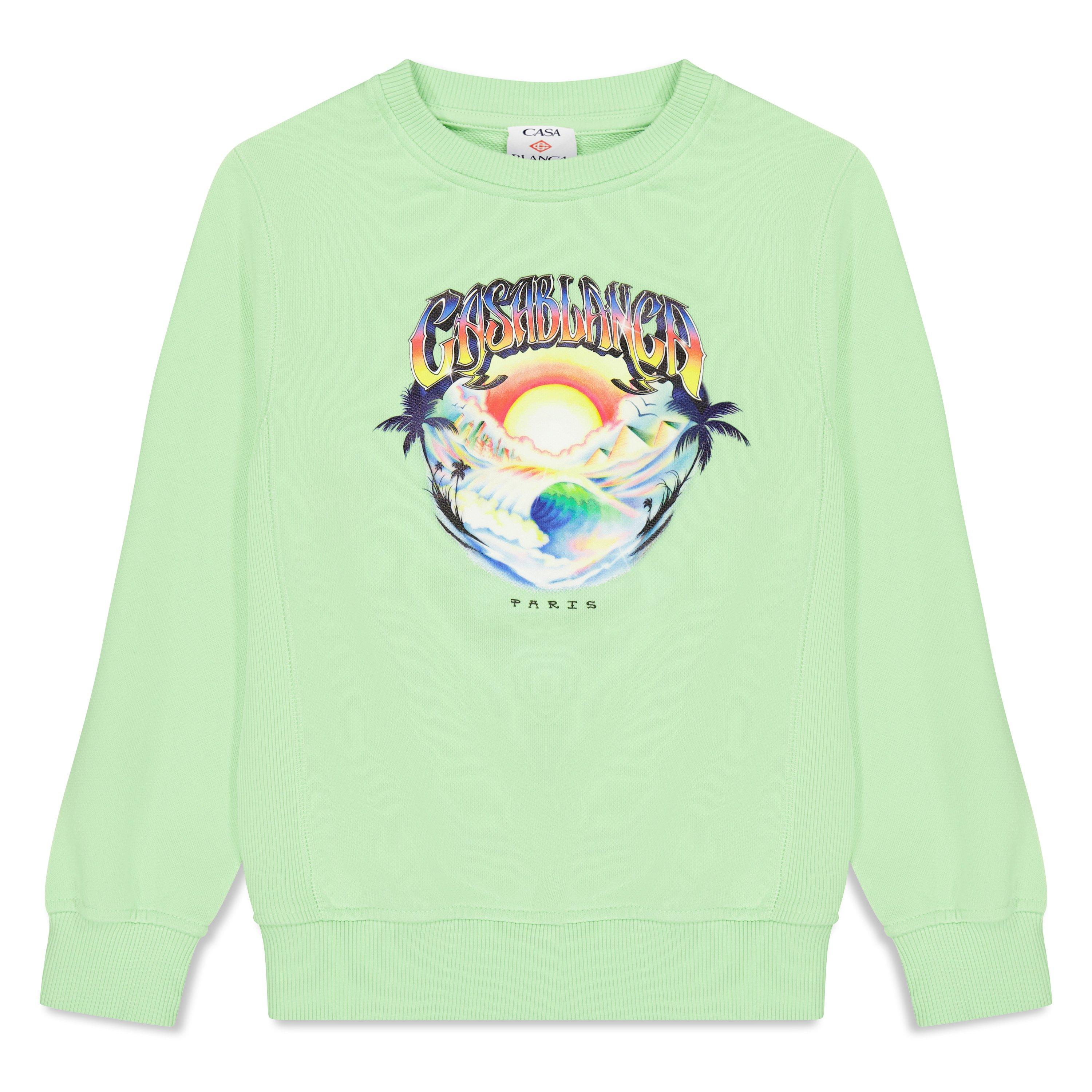 Casablanca Casa Printed Crew Jn63 - Green - Size 11-12Y