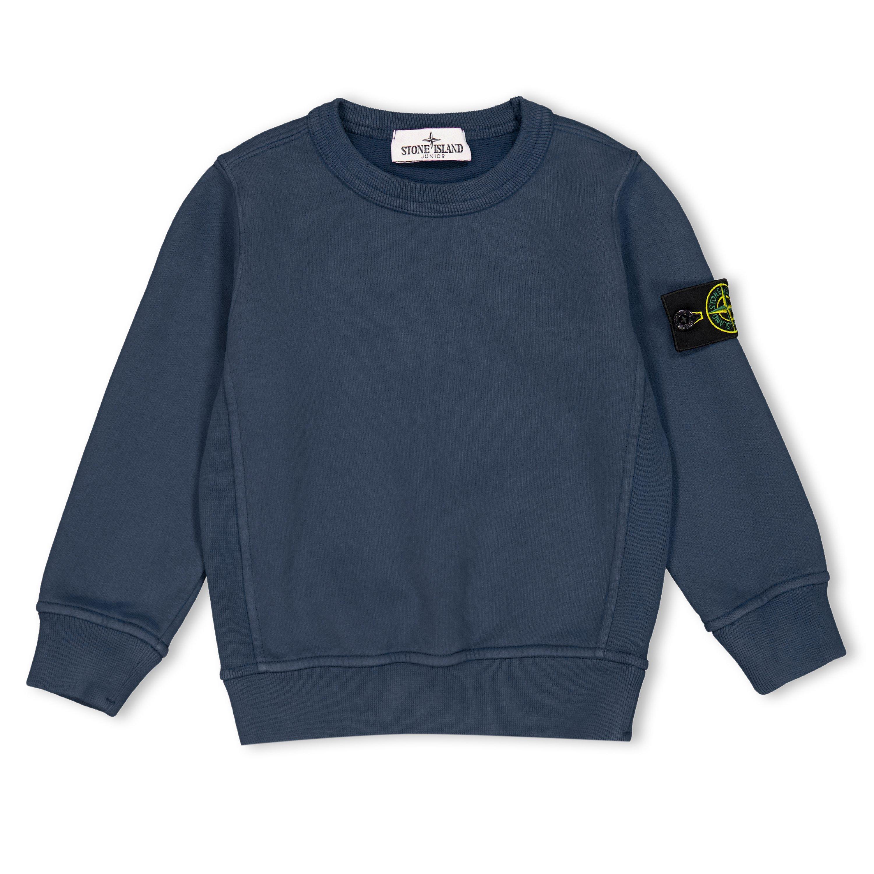 Stone Island Stone Badge Crew HW Jn64 - Navy V0020 - 12 Years