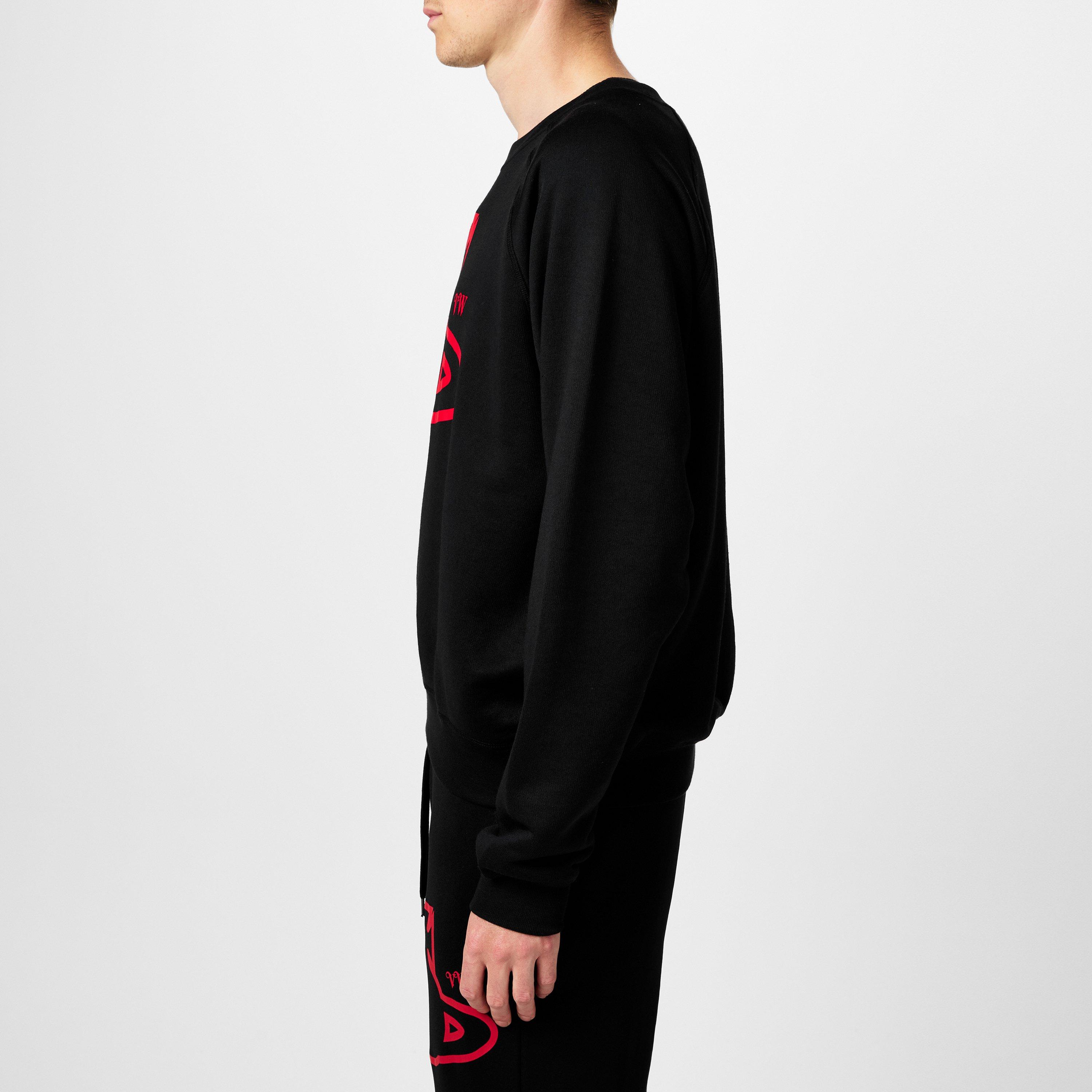 国内発送★Vivienne Westwood★Orb Raglanスウェット Vivienne Westwood Spray Orb Raglan Sweatshirt - Black