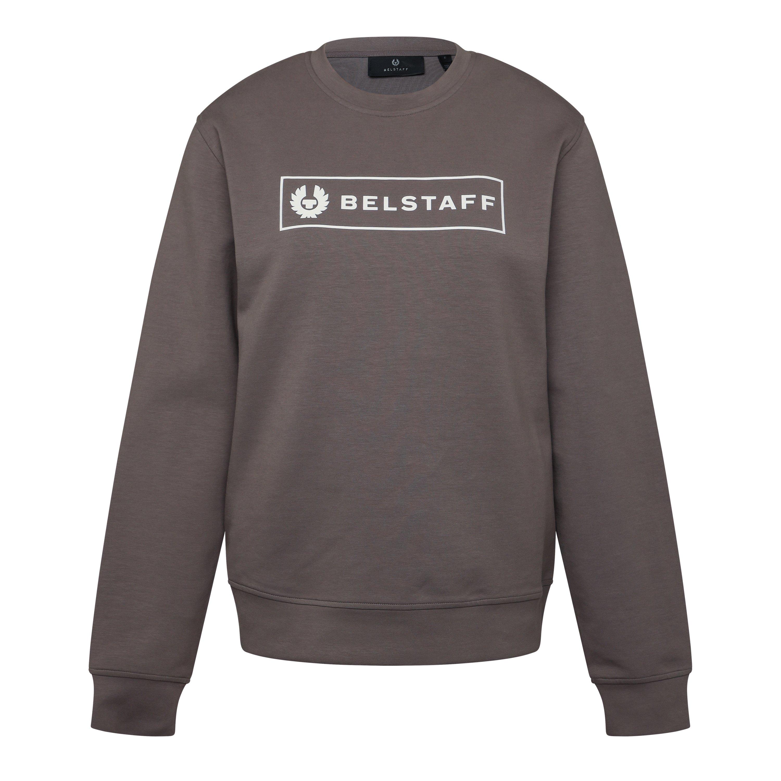 Charcoal Grey - Belstaff - Men's Box Logo Crew Sweatshirt - 1