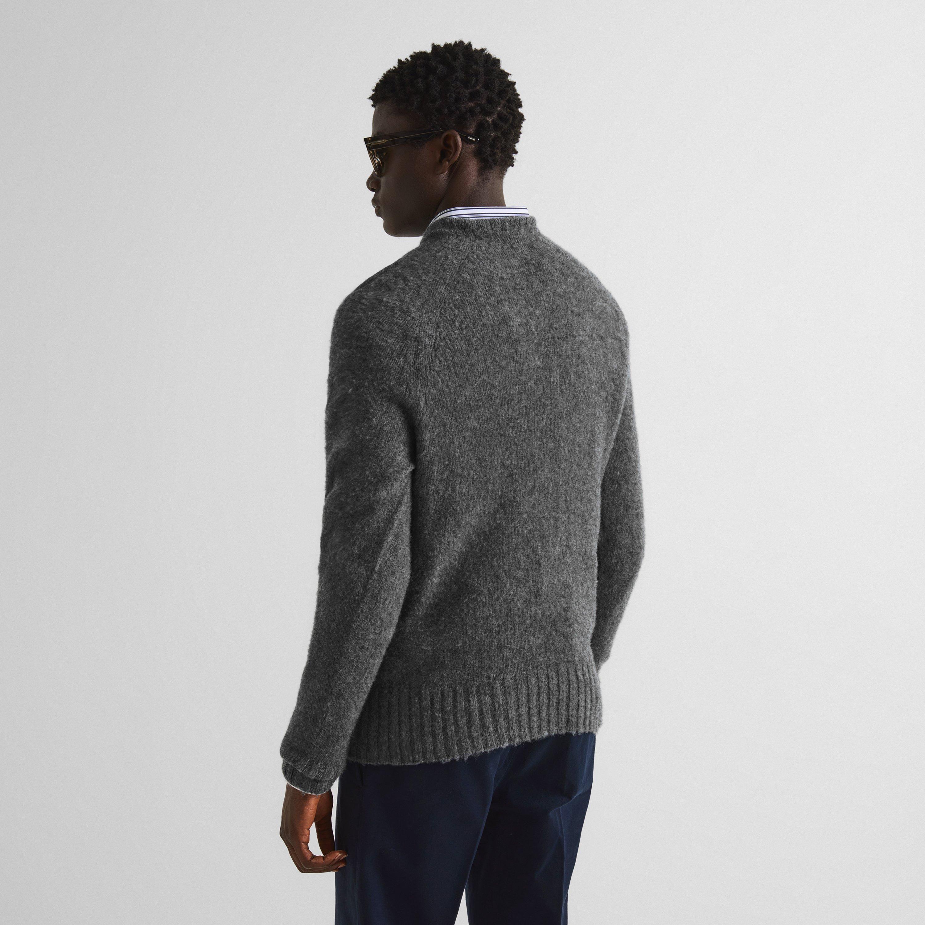 Light Charcoal - Tom Ford - Men's Long-Sleeve Cashmere Crew Sweater - 4