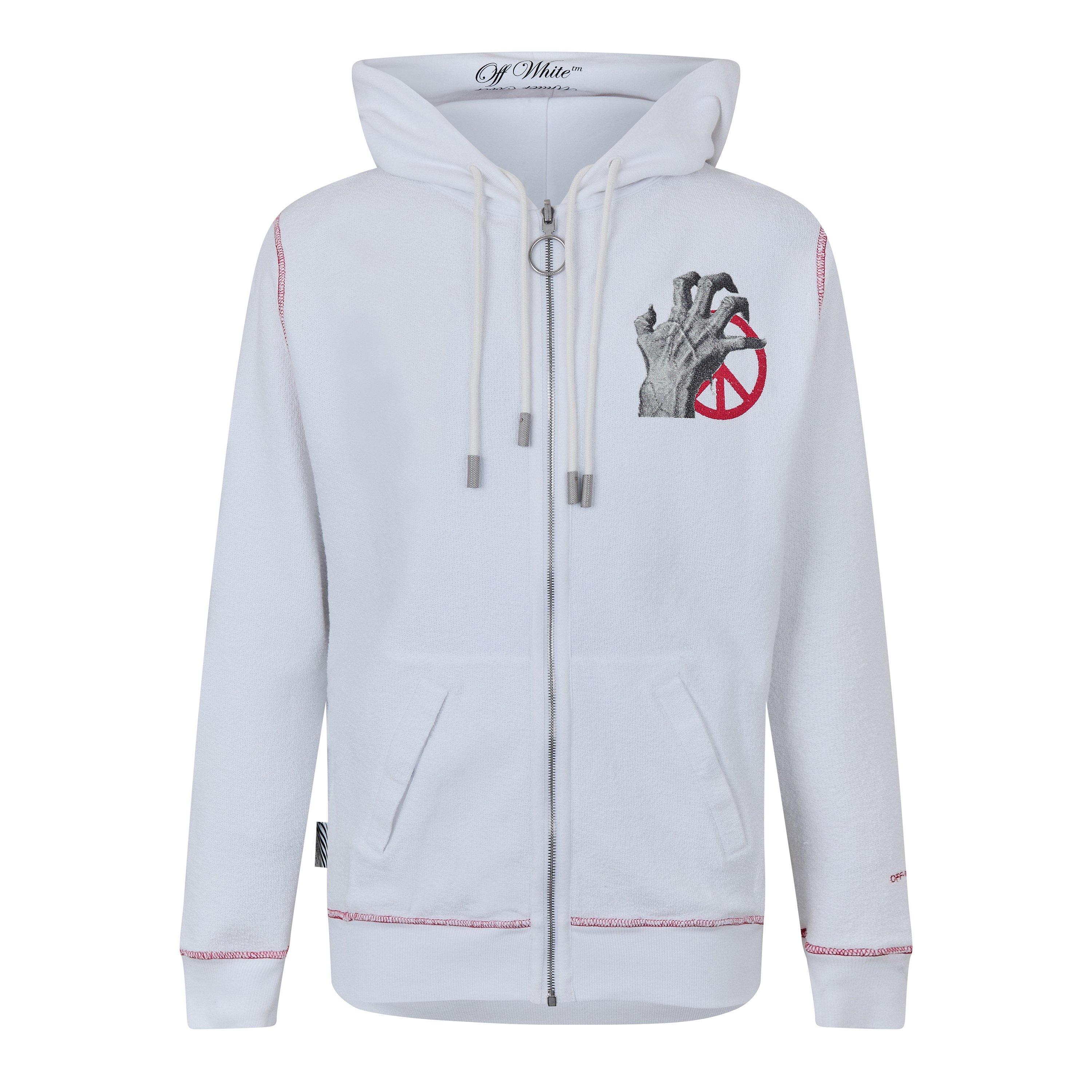 Off White | Men's Skeleton Zipped Hoodie, Undercover Design | Crew