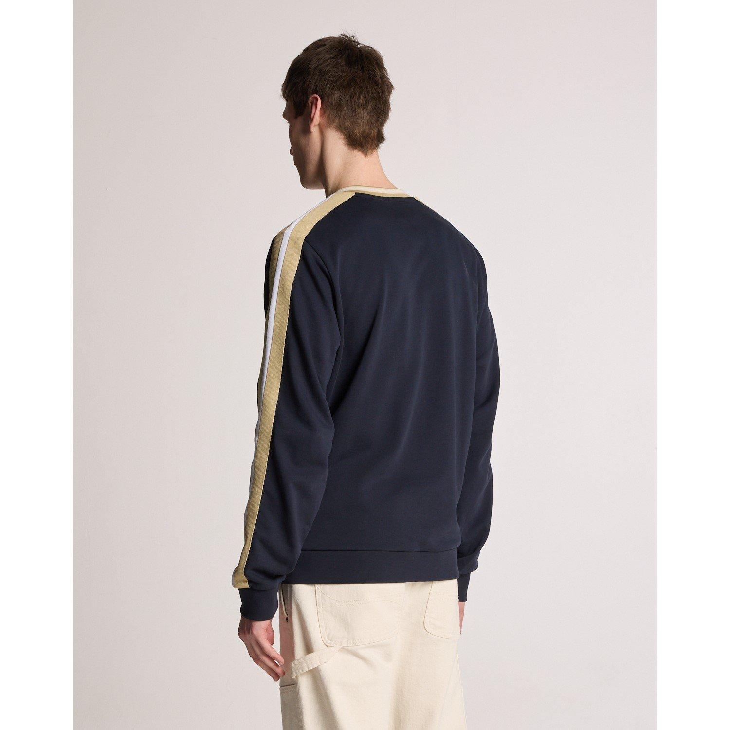 Dark Navy - Lyle and Scott - Men's Taped Crew Sweatshirt - 3