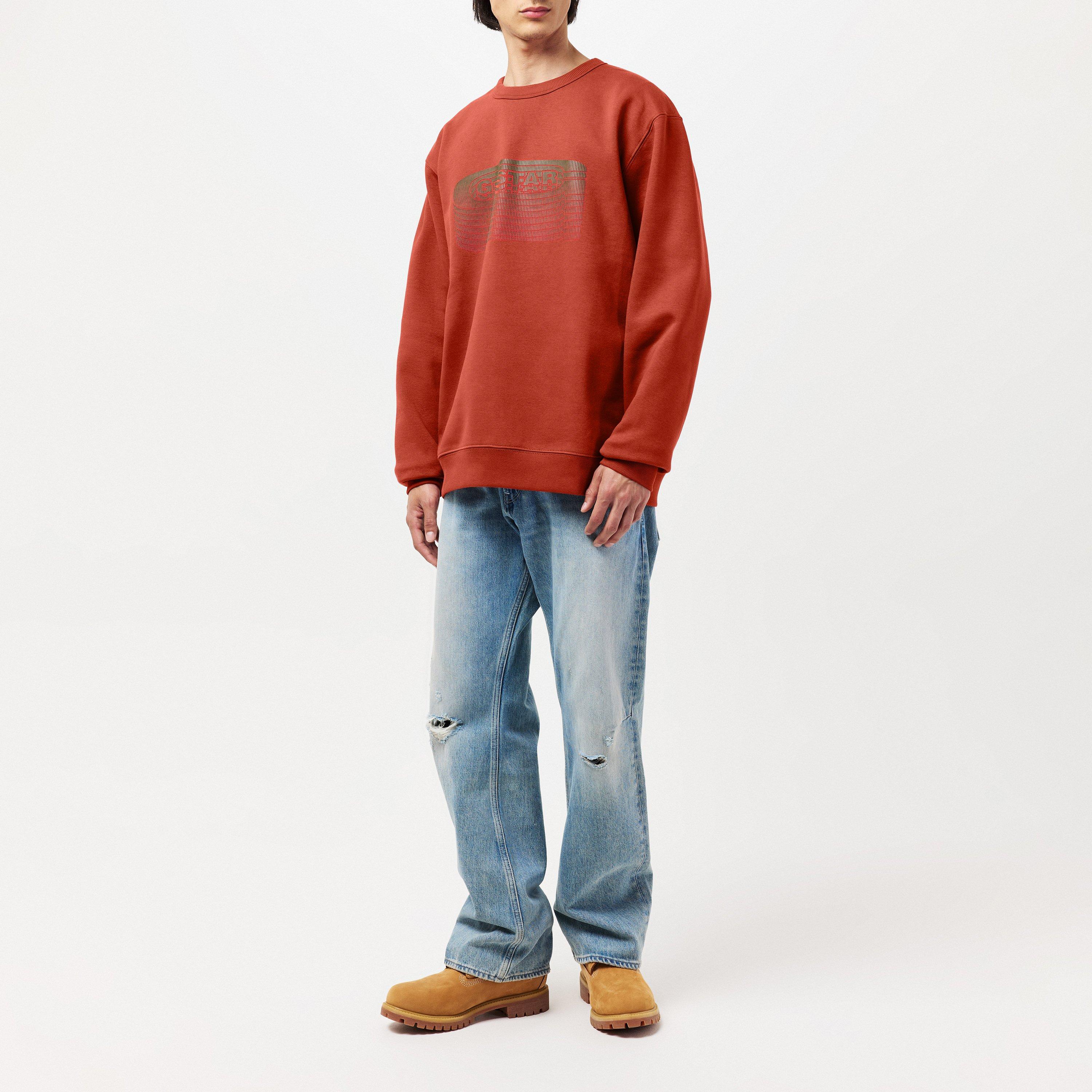 Roestig Rood - G Star - Men's Gstar Old Skool Crew Sweatshirt - 6