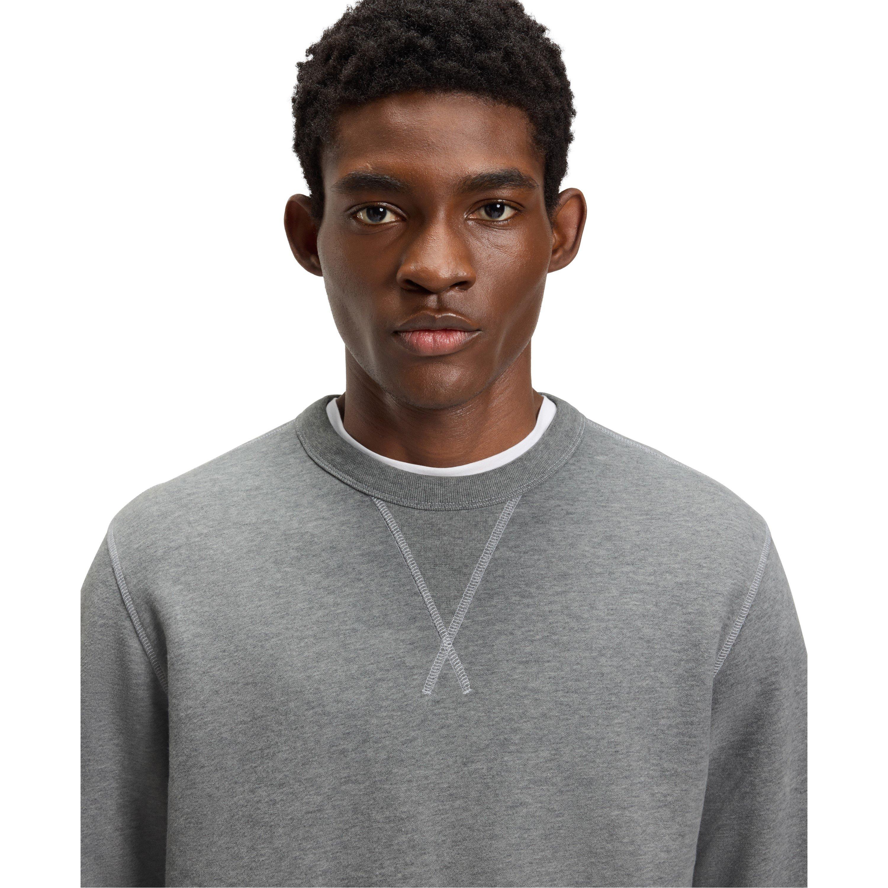 Silver 045 - Boss - Men's Double Breasted Sharpe Sweatshirt, All-Day Comfort - 4
