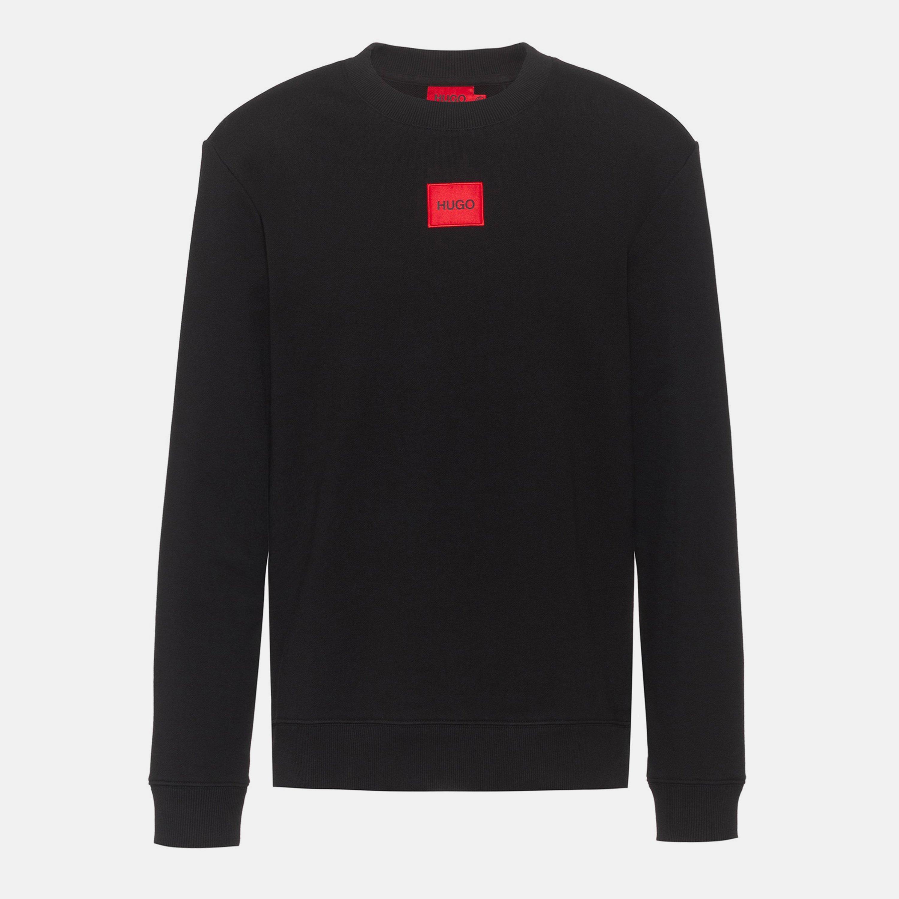 Black 001 - Hugo - Mens HUGO Long Sleeve Contemporary Sweatshirt - Crew Neck (Diragol) - 1