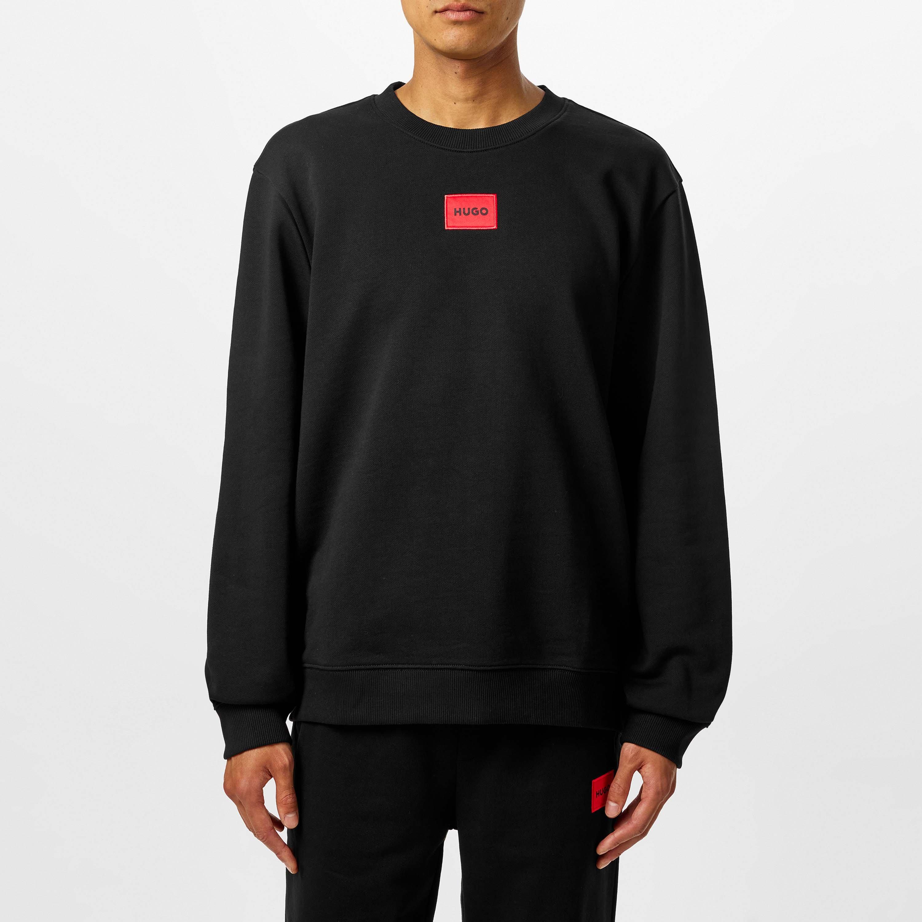 Black 001 - Hugo - Men's Diragol Crew-neck Sweatshirt - 3