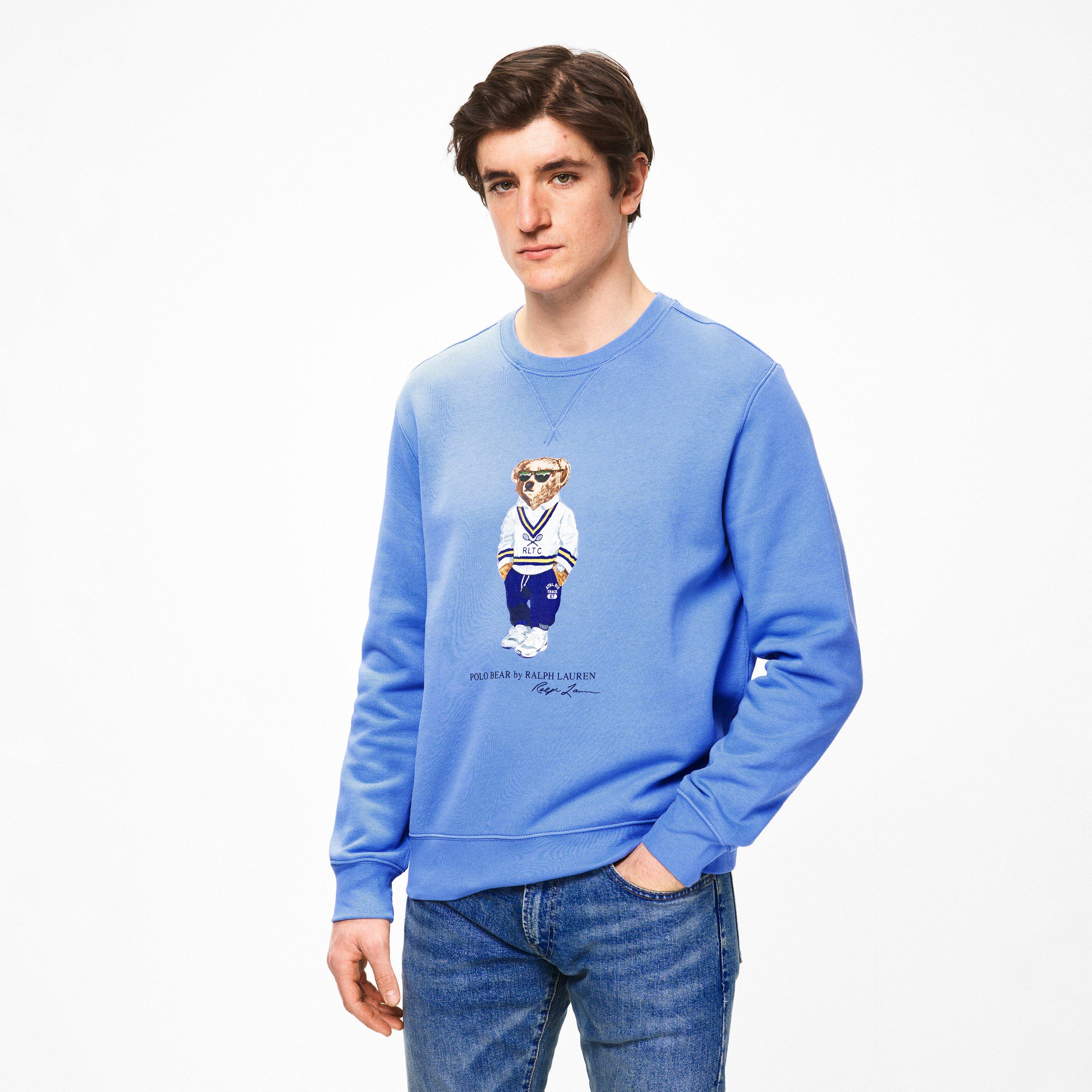 Campus Blue - Ralph Lauren - Men's Bear Crew Sweatshirt - 4