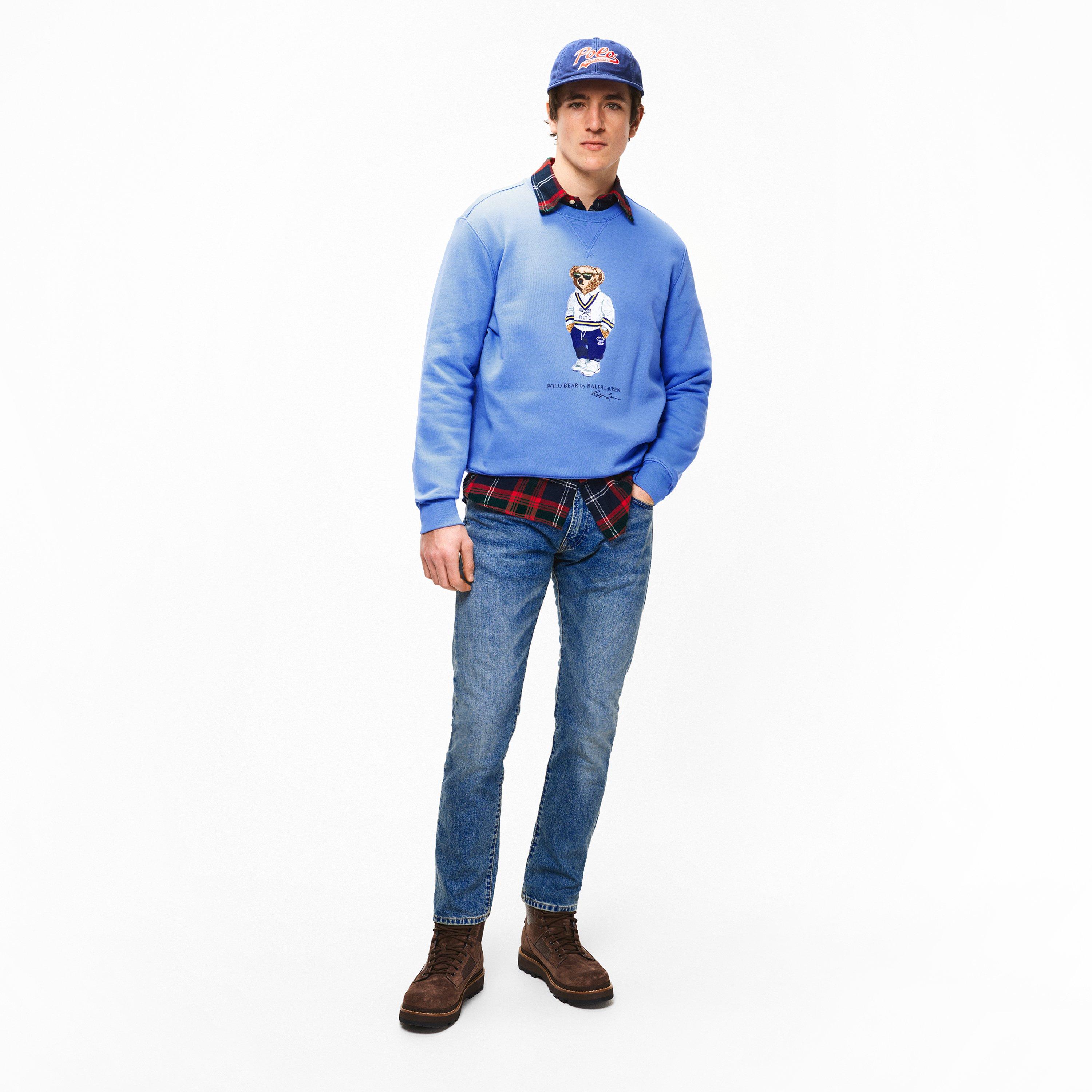 Campus Blue - Ralph Lauren - Men's Bear Crew Sweatshirt - 5