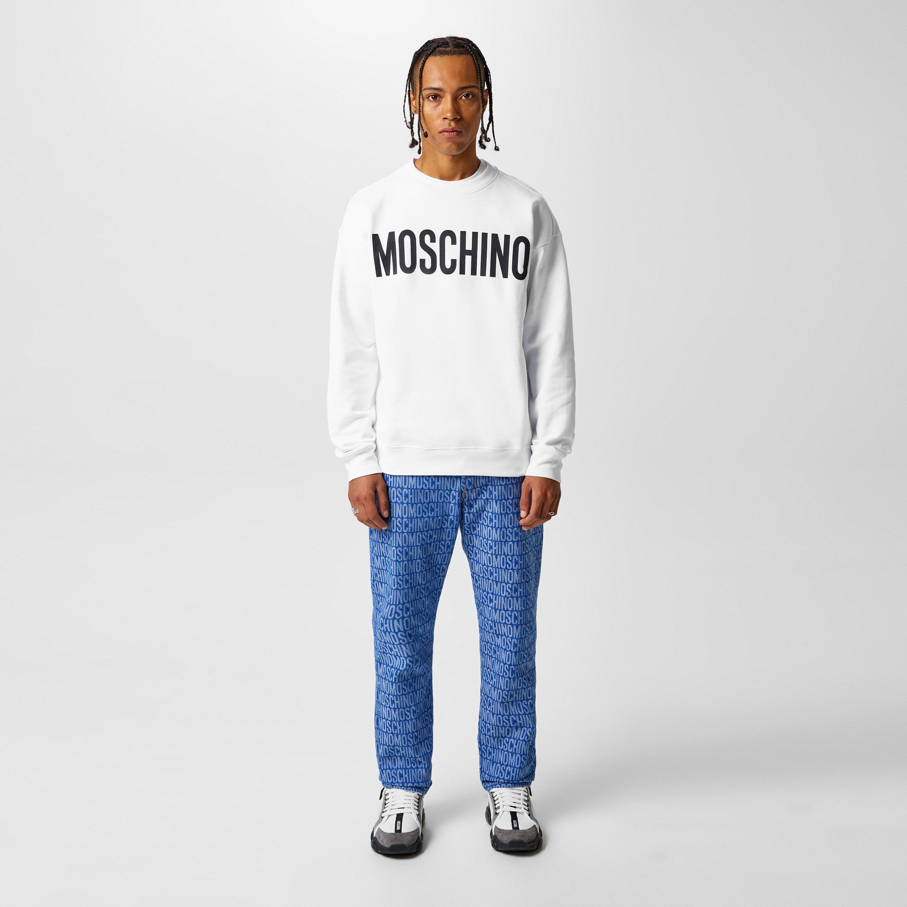White - Moschino - Logo Sweatshirt - 4