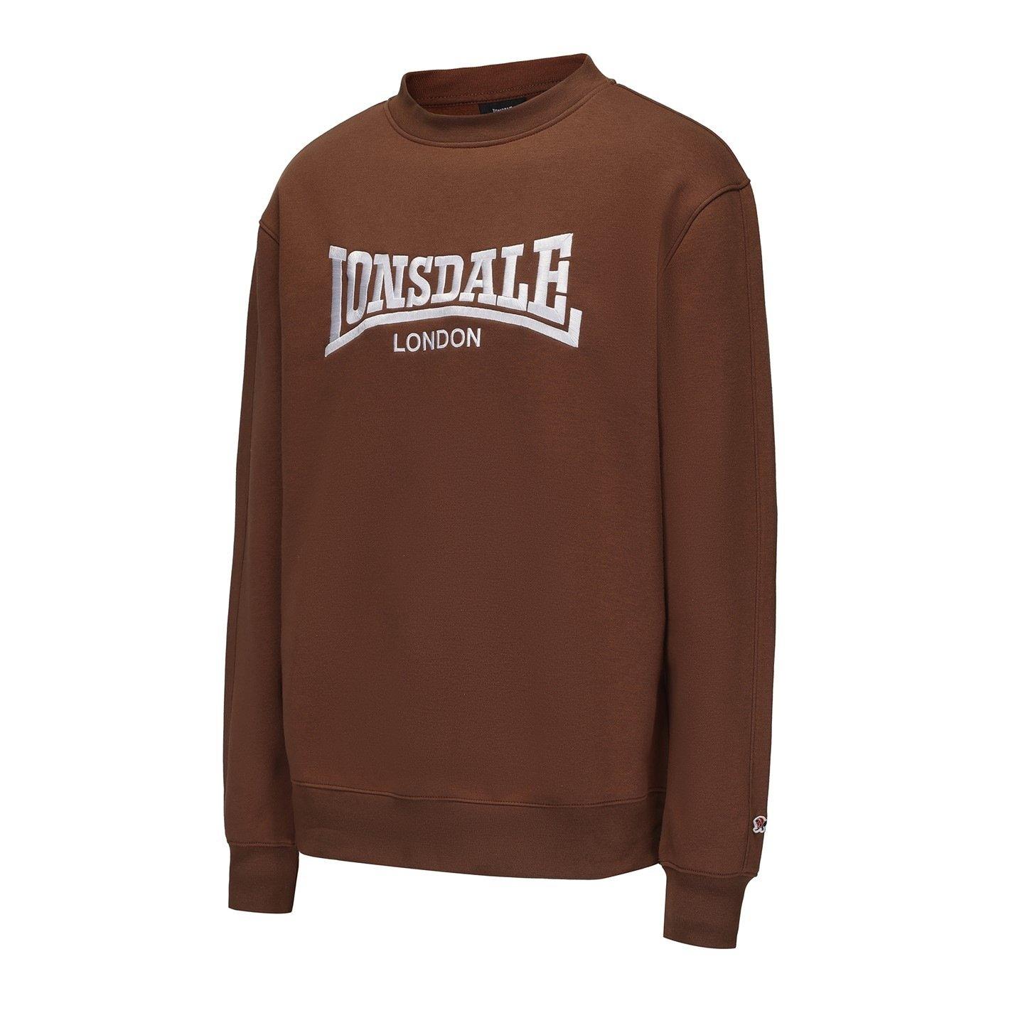 Brown - Lonsdale - Men's Crew Sweatshirt - 3