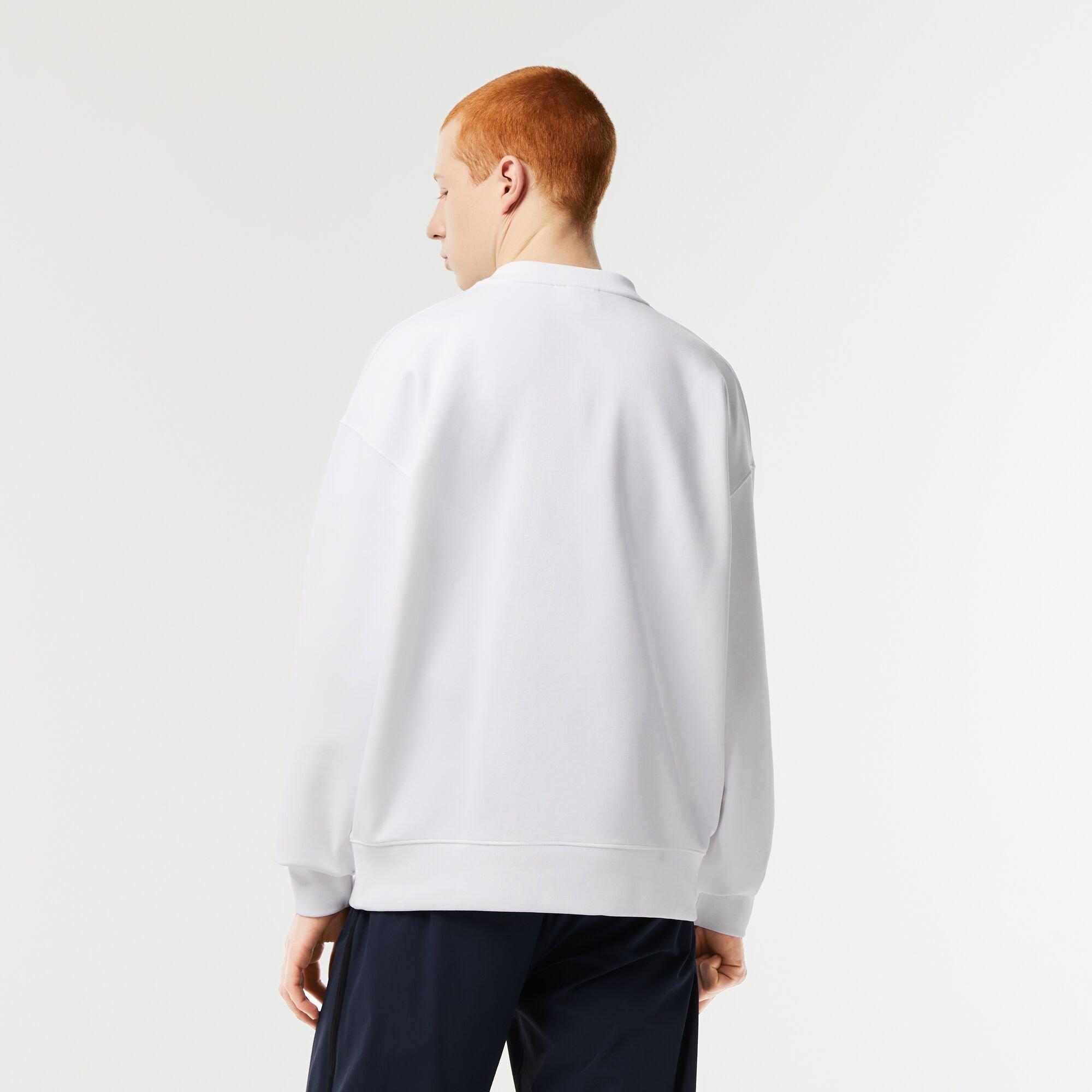 White - Lacoste - Lacoste Racing Crew Sweater Mens - 3