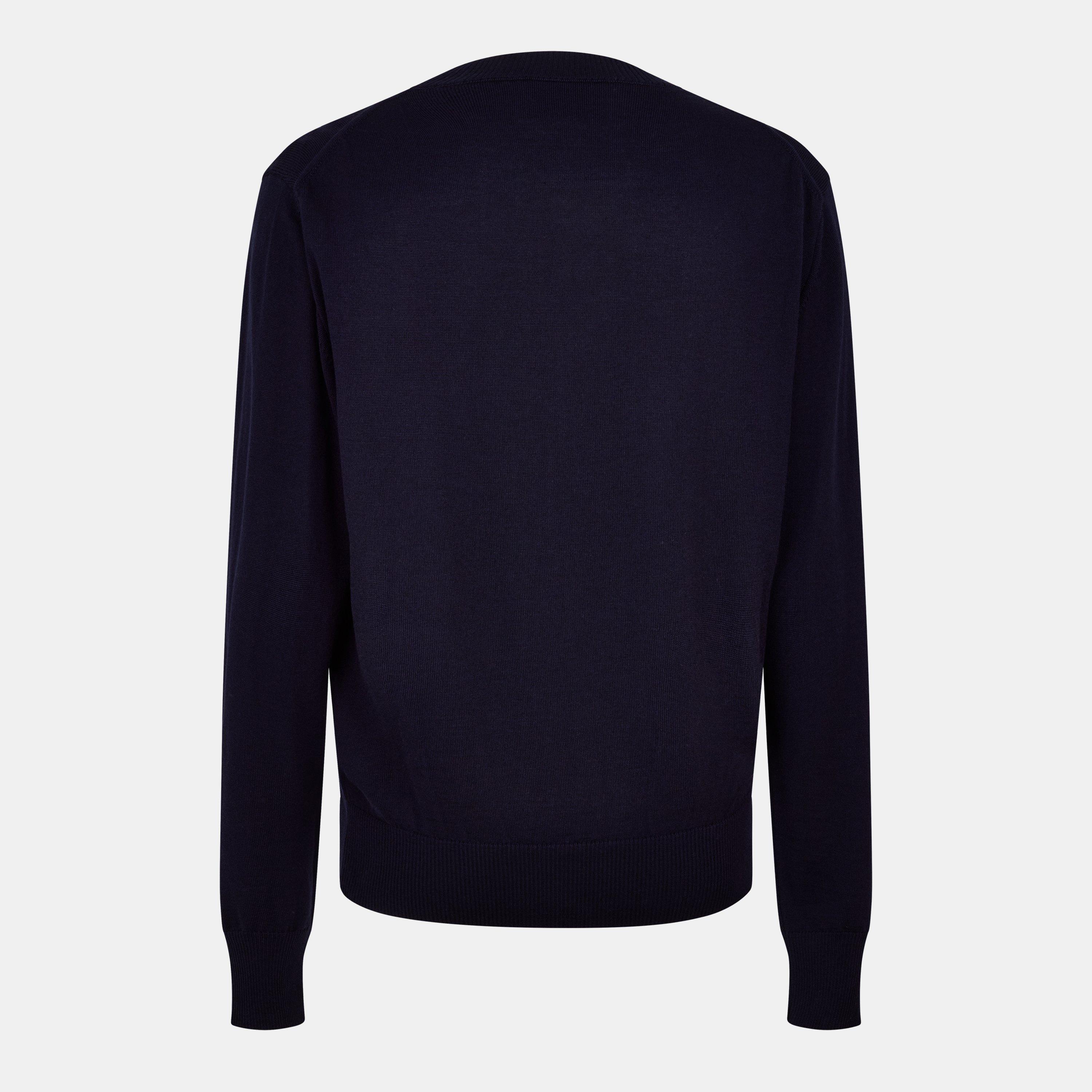 Night Blue - AMI Paris - AMI Coeur Sweater Sn99 - 2