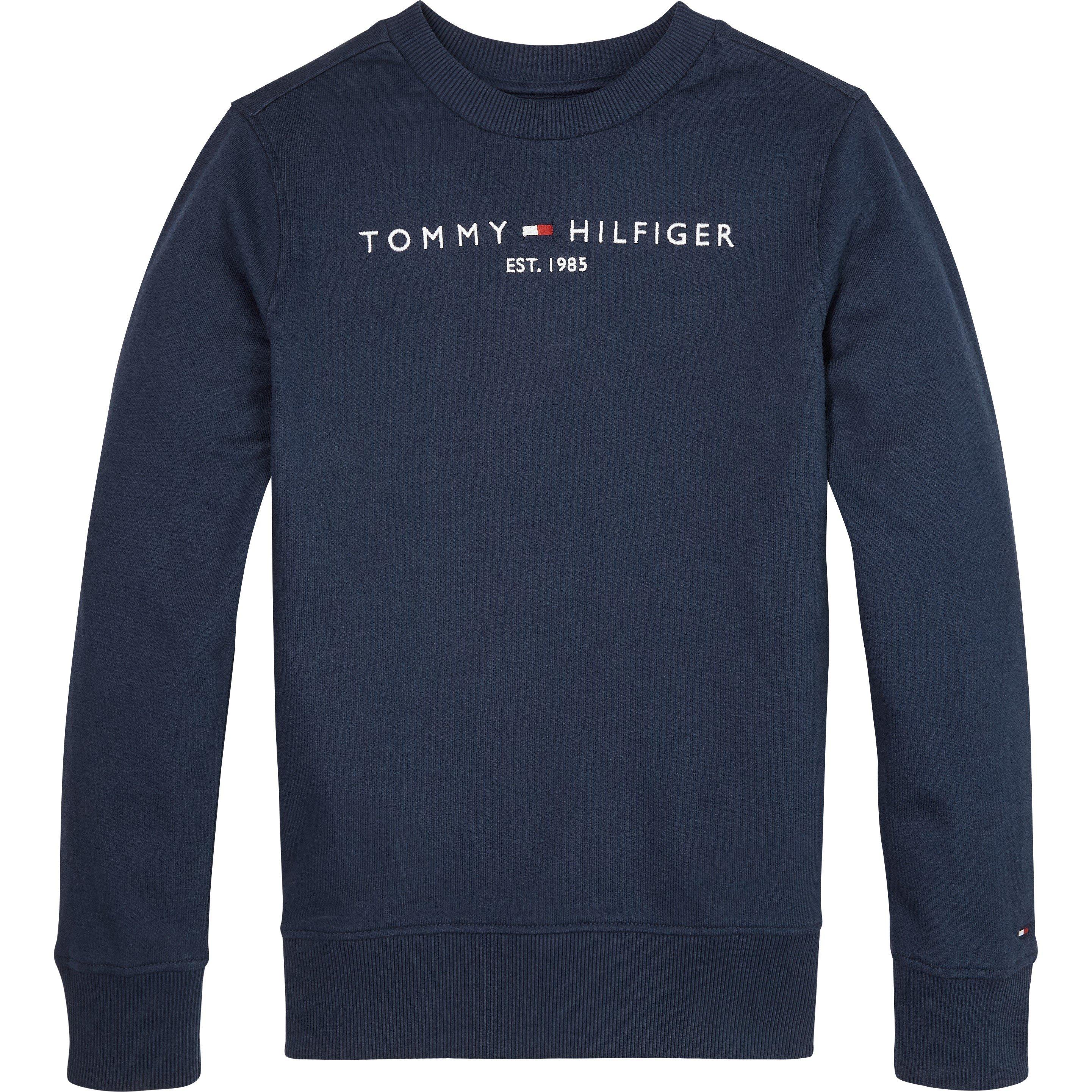 Tommy Hilfiger Essential Crew Sweatshirt - Navy C87 - Size 8Y