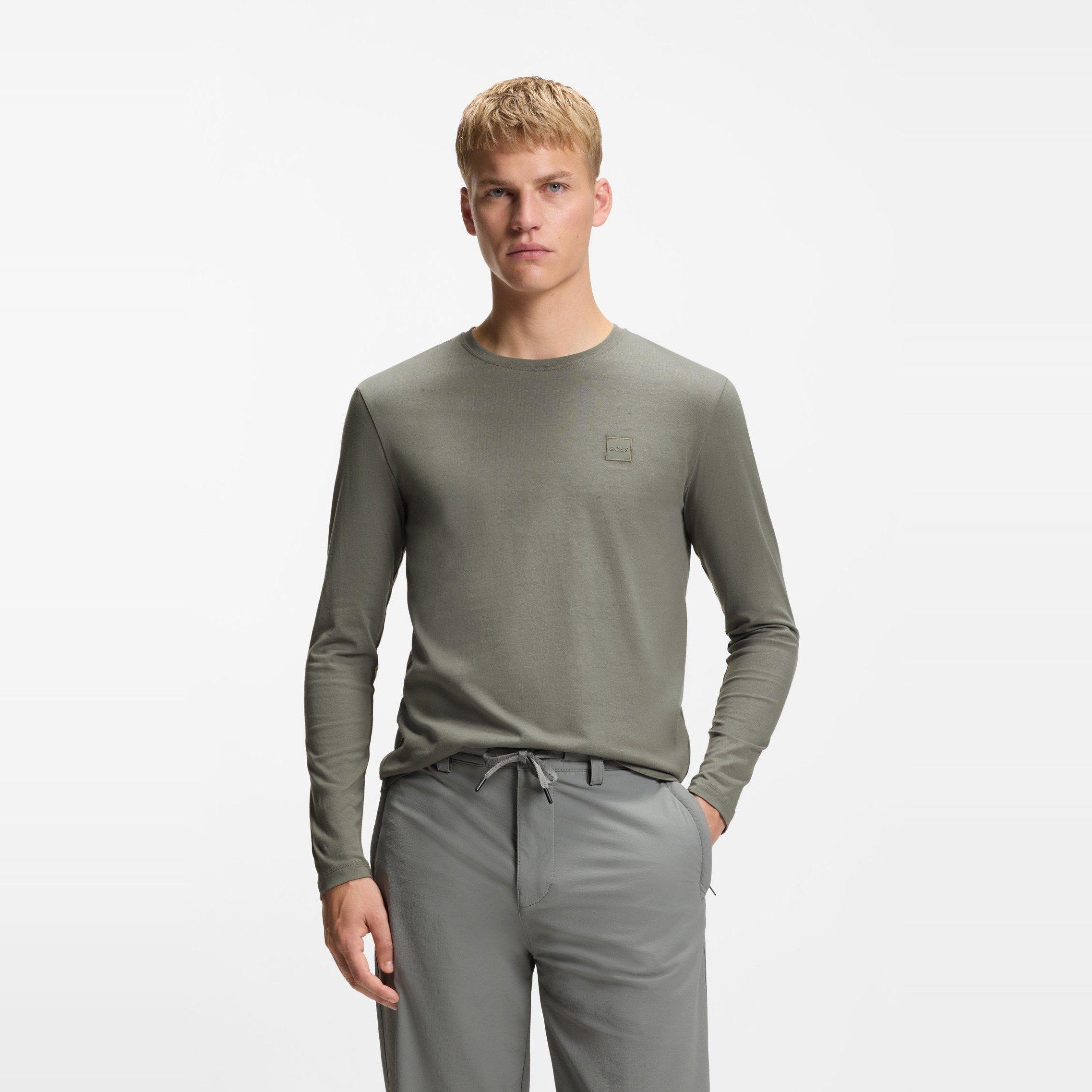 Open Grey - Boss - Mens BOSS ORANGE Tacks Long Sleeve Top - 2