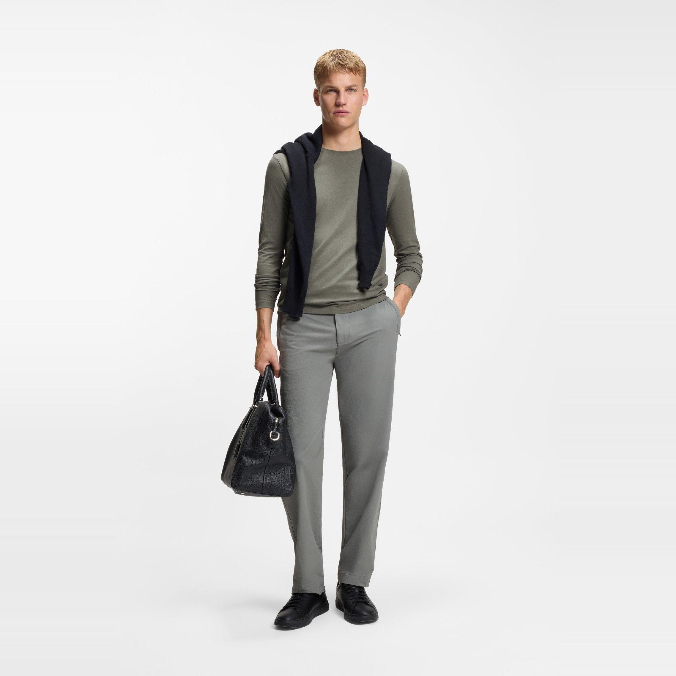 Open Grey - Boss - Mens BOSS ORANGE Tacks Long Sleeve Top - 5
