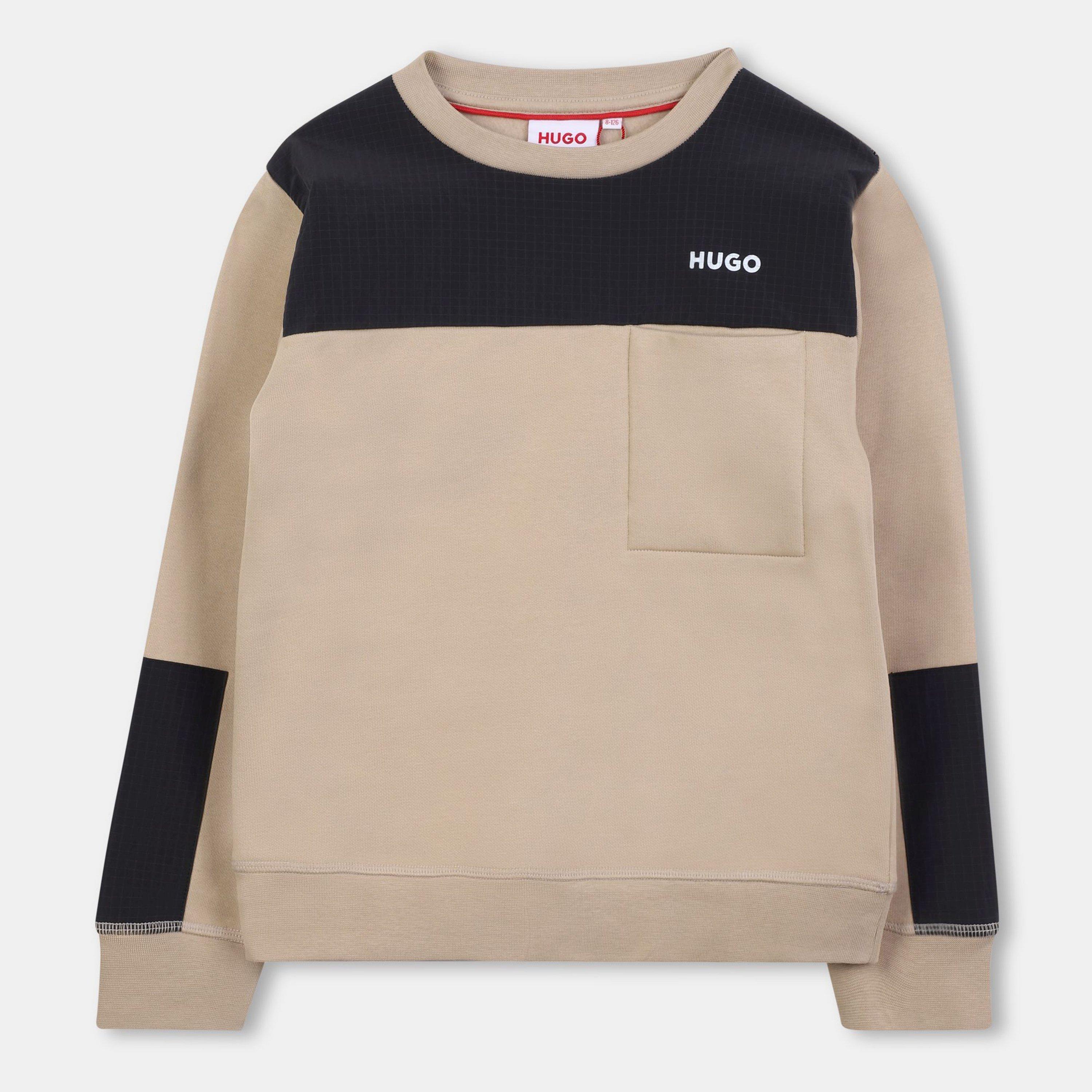 Hugo  Stone 249 Kids' Patch Crew Sweatshirt - 8Y