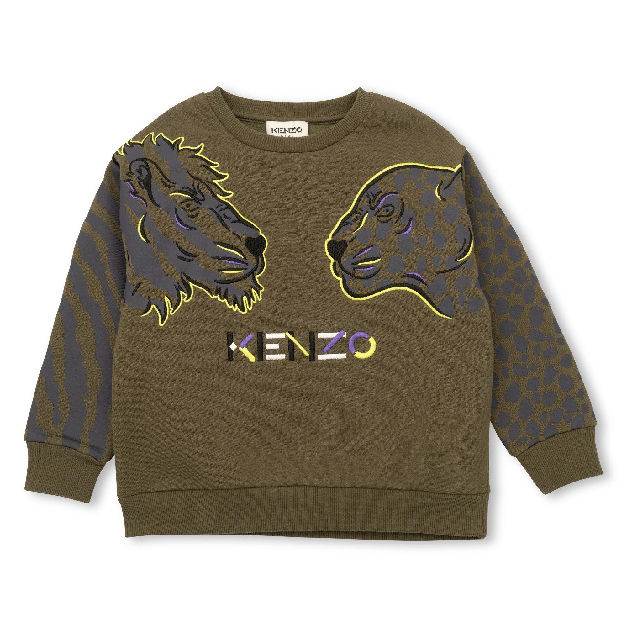 Khaki - Kenzo - Kids' Crew Sweatshirt - 1