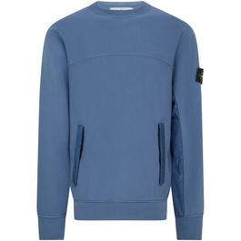 Stone Island Nylon Fleece Crewneck Sweatshirt