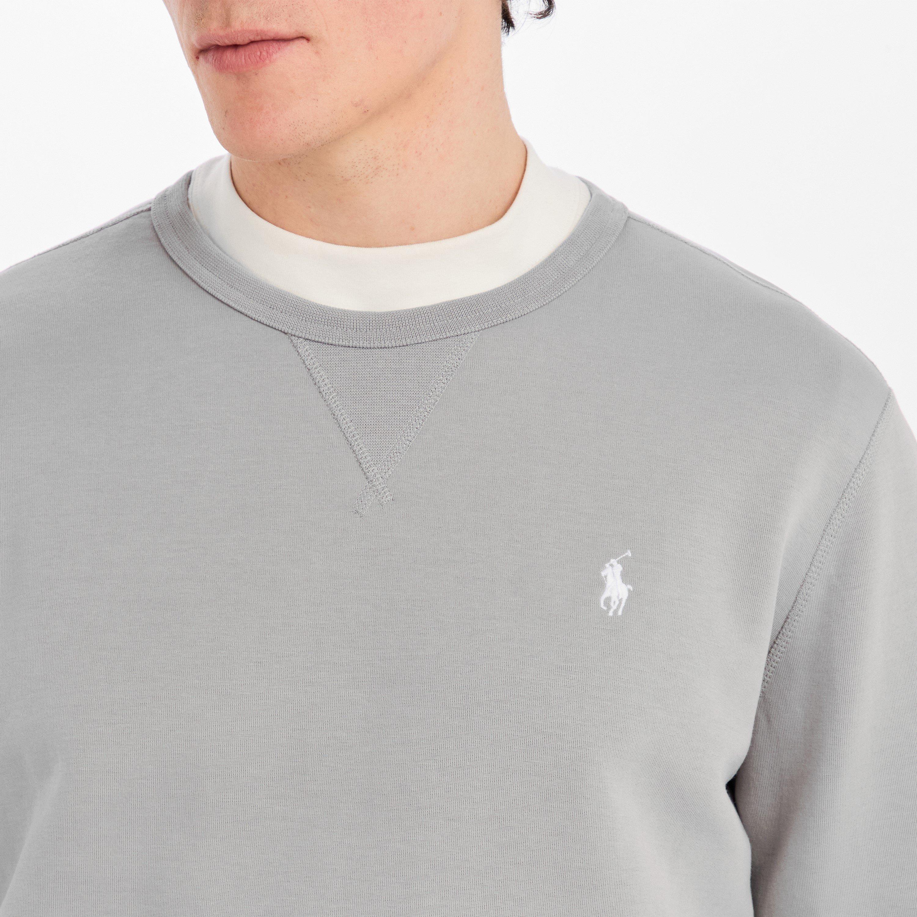 Soft Grey - Polo Ralph Lauren - Logo Crew Neck Tech Sweatshirt - 5
