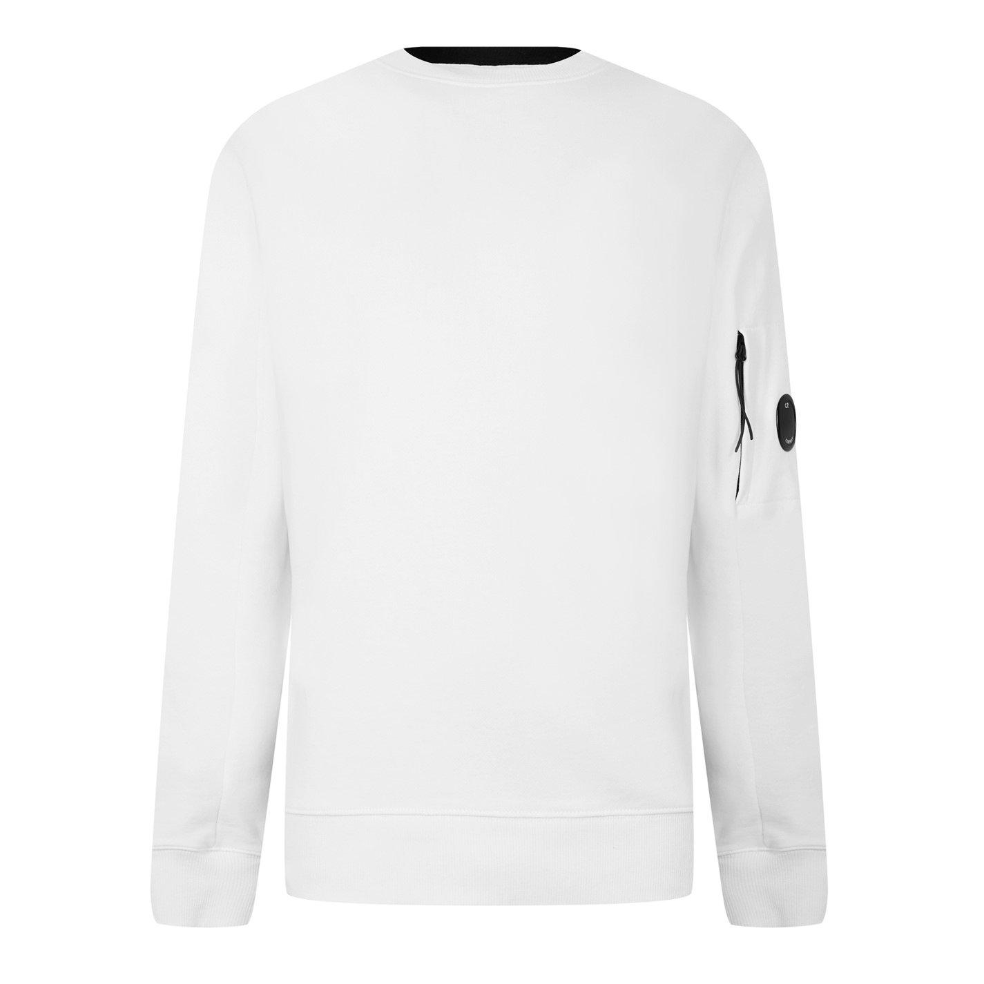 Cp Company Men's Lens Crew-Neck Sweatshirt - Gauze White 103 - XL (52)