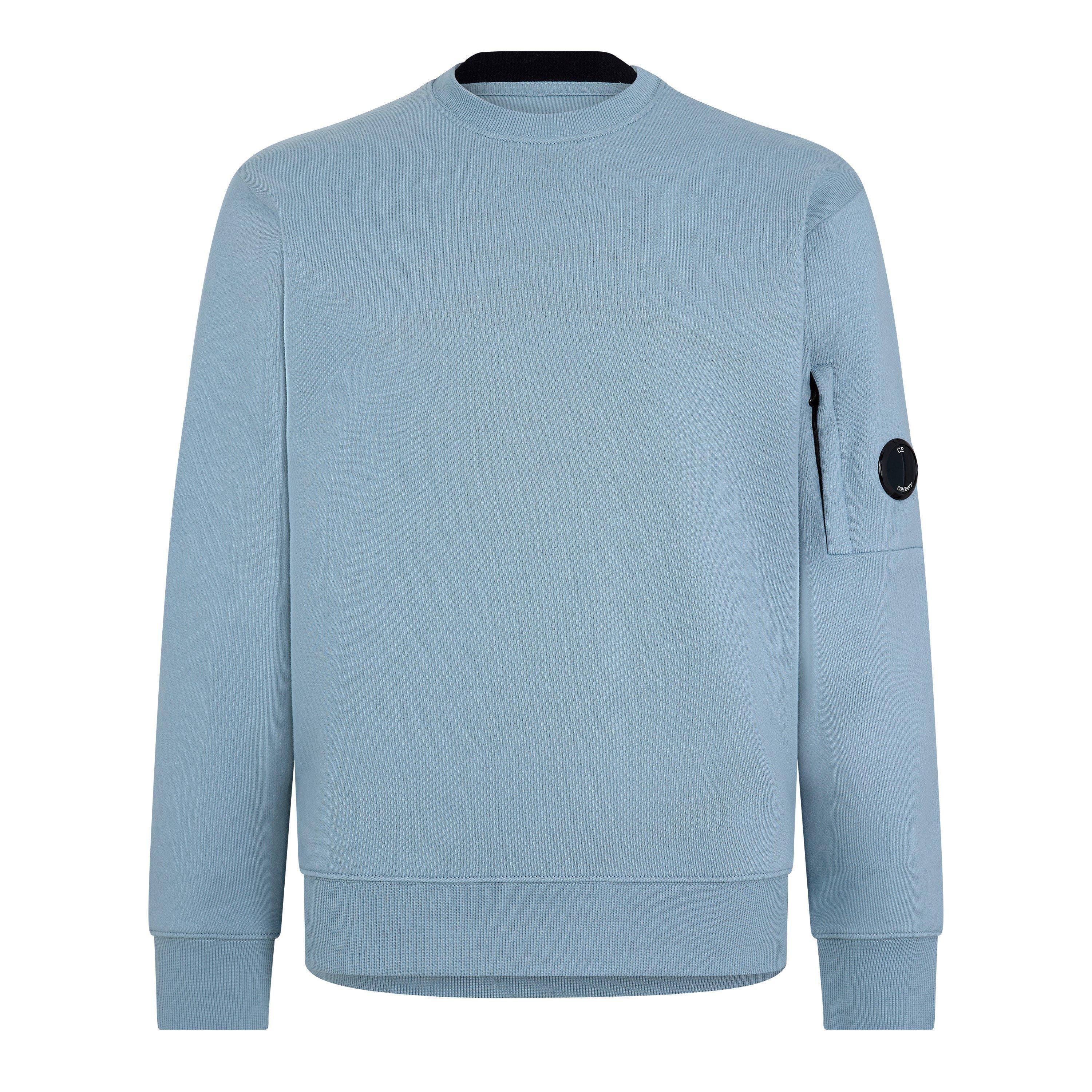 Cp Company Men's Lens Crew-Neck Sweatshirt - Silver Blue 809 - XS (44)