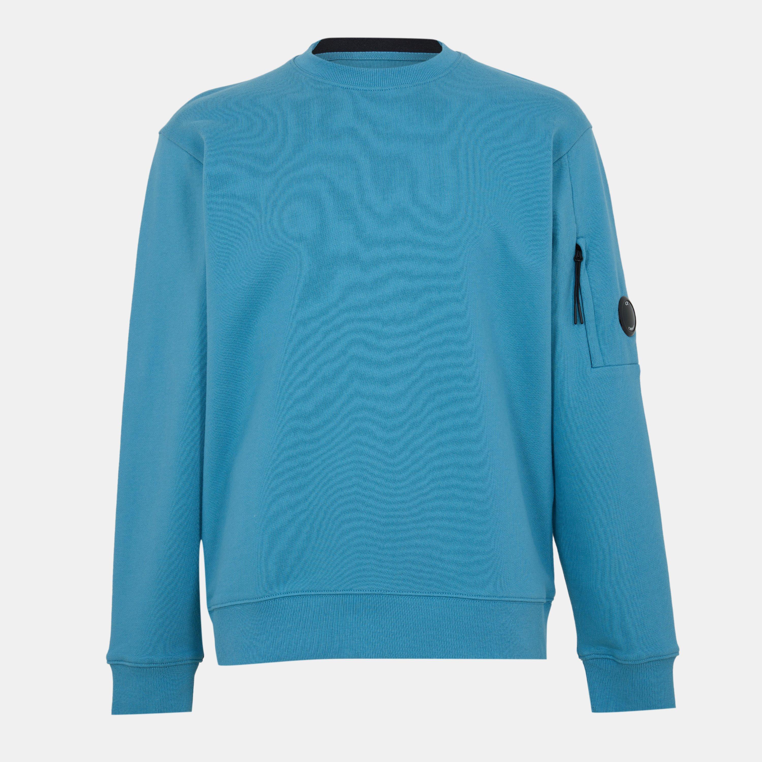 C.P. COMPANY クルーネック ライトブルー CP Company | Men's Lens Crew-neck Sweatshirt | Flannels