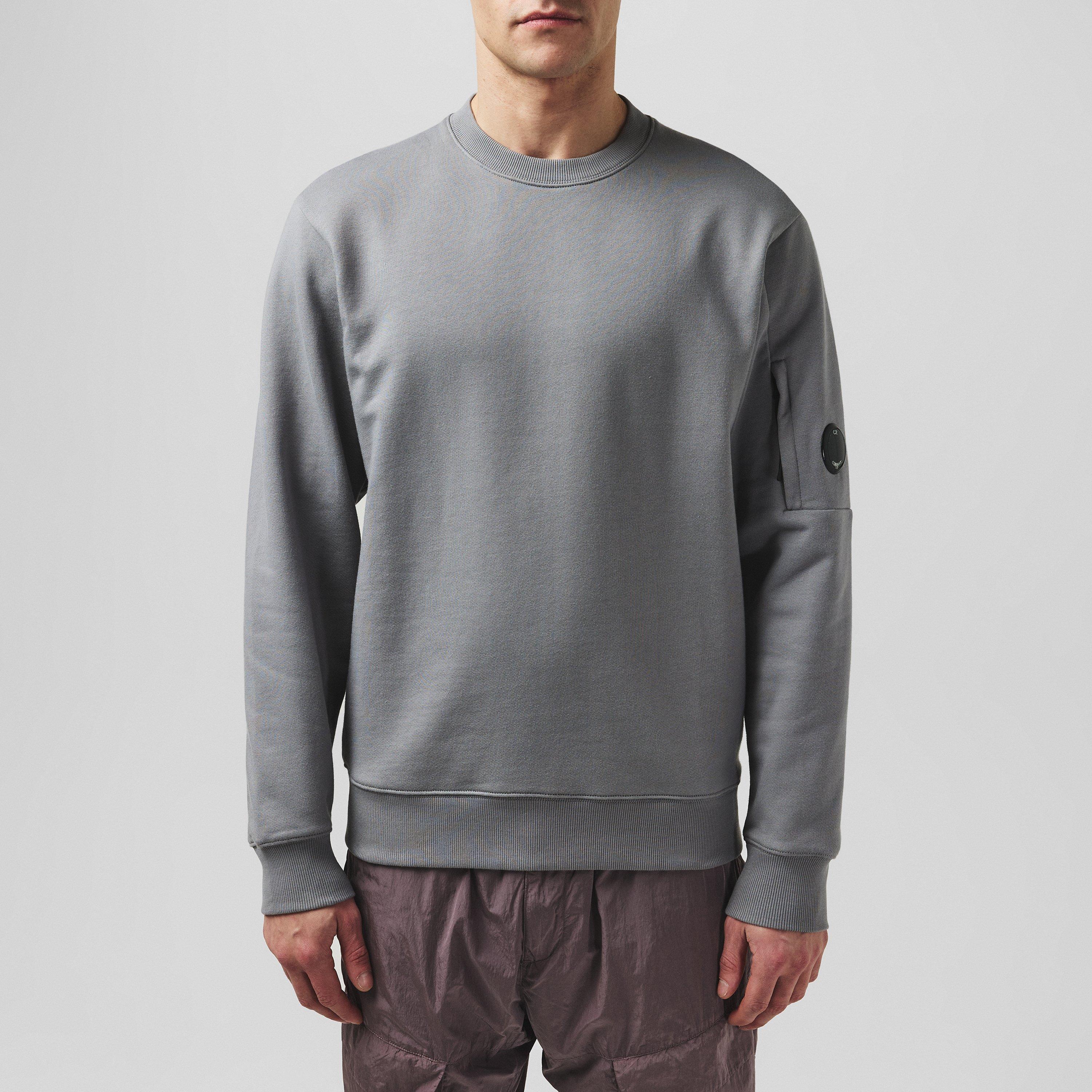 Shadow Grey 937 - CP Company - Men's Lens Crew-neck Sweatshirt - 3
