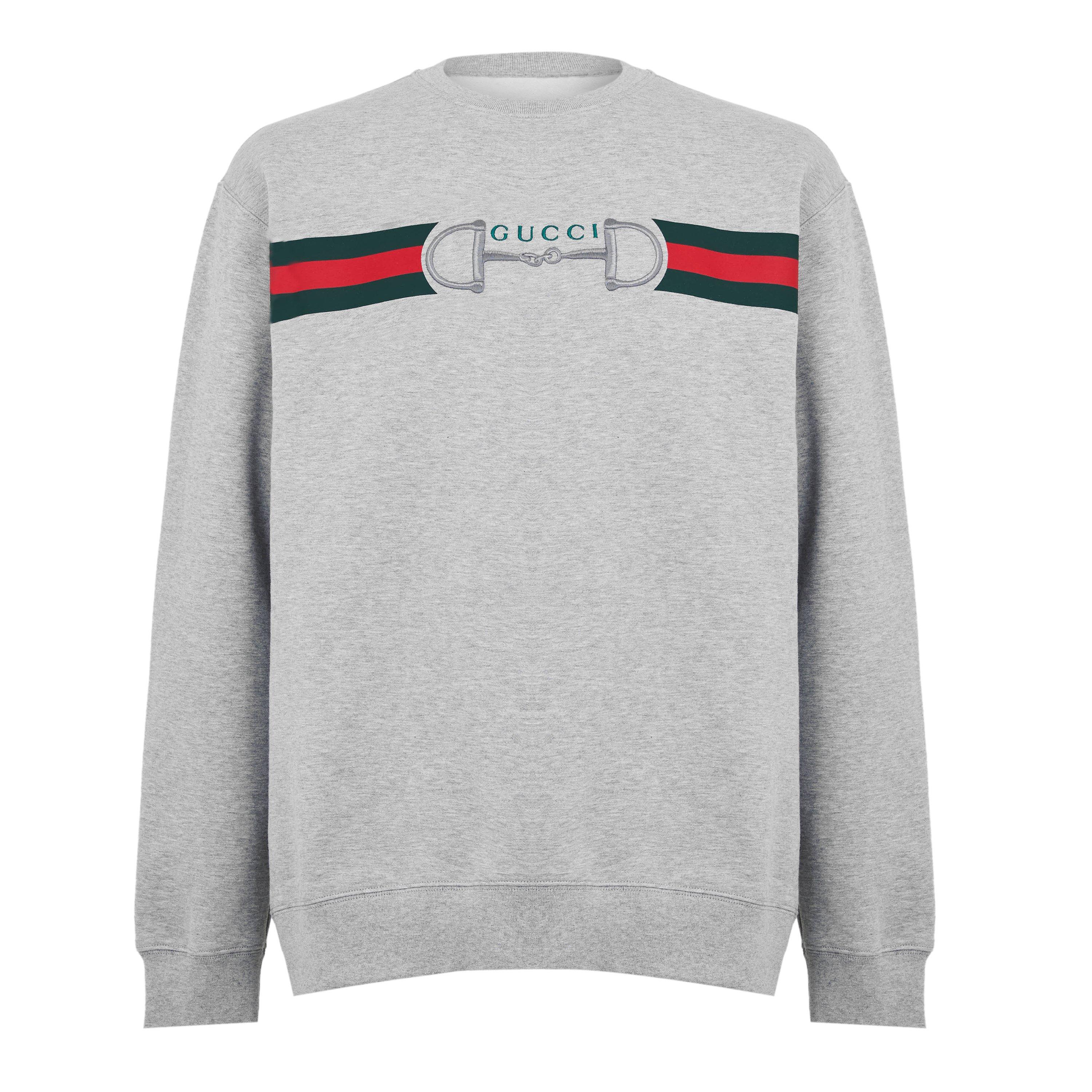 Gucci Men's Crew Sweatshirt - Grey - M