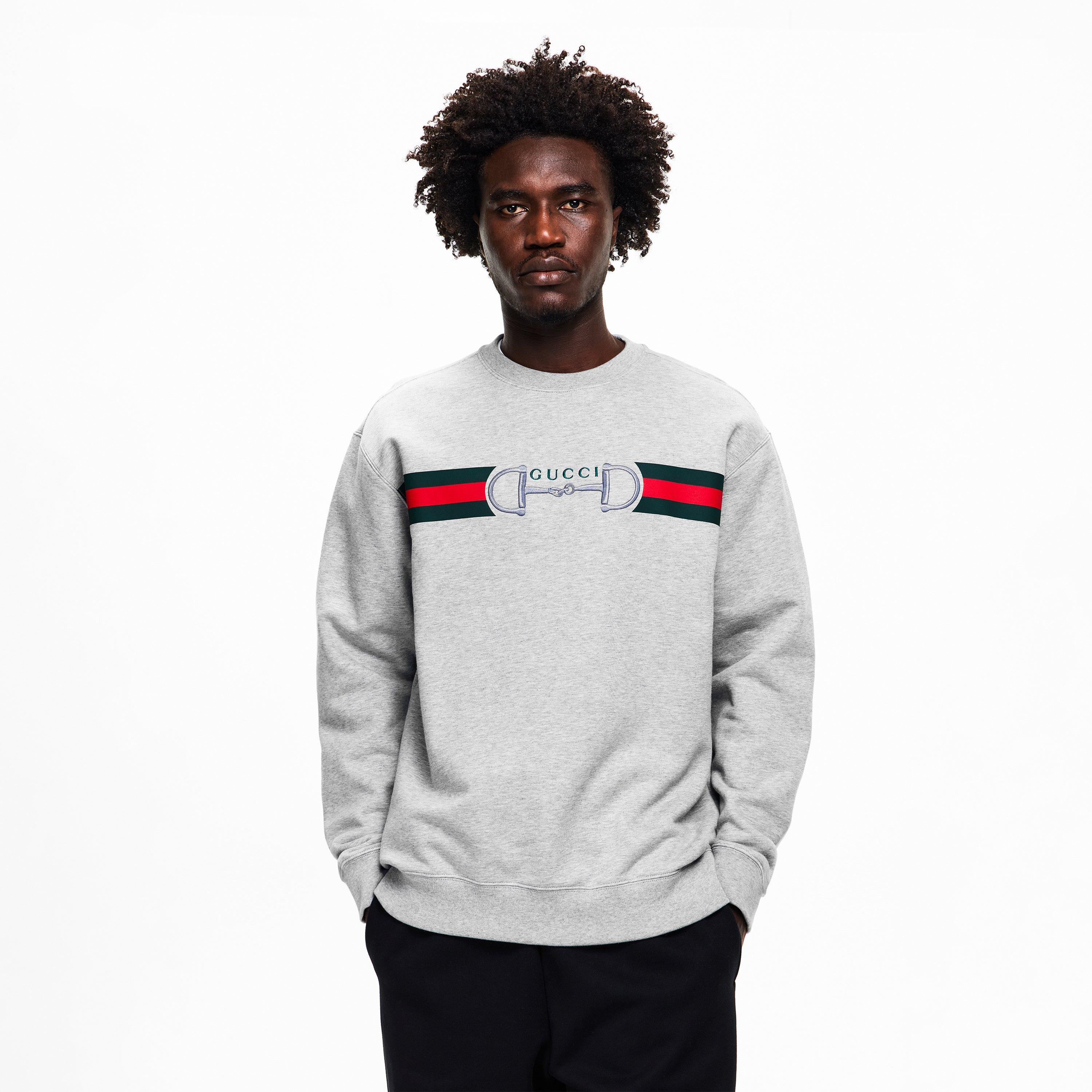 Grey - Gucci - Men's Crew Sweatshirt - 3