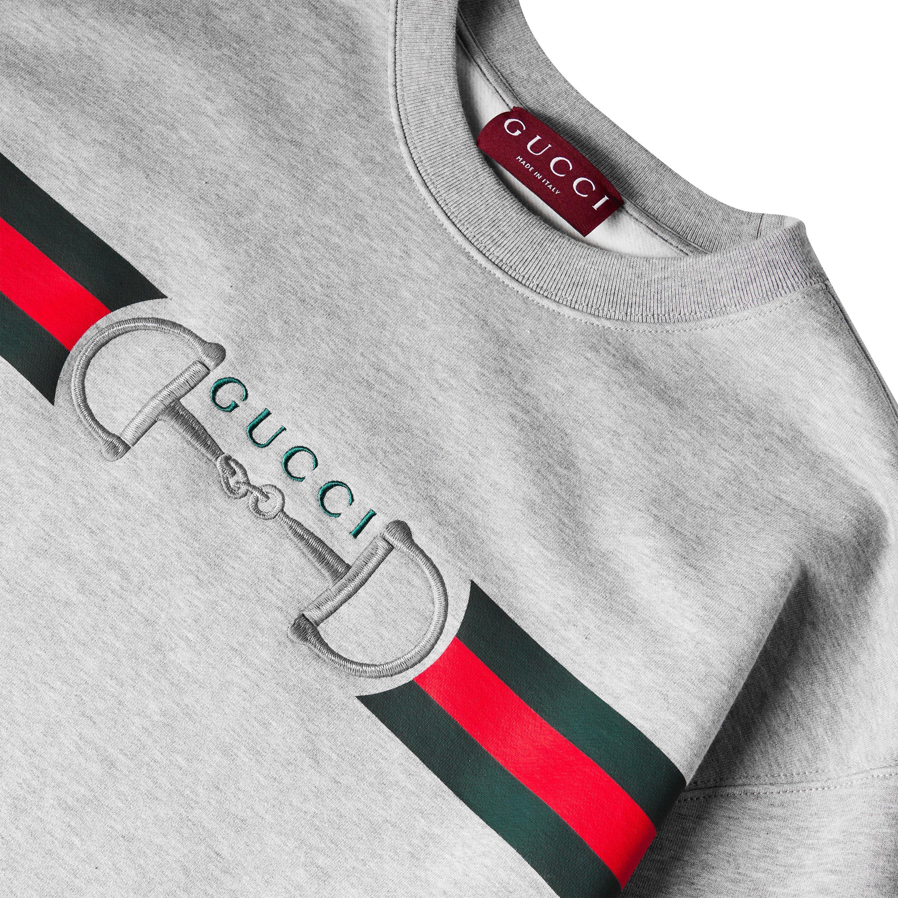 Grey - Gucci - Men's Crew Sweatshirt - 5